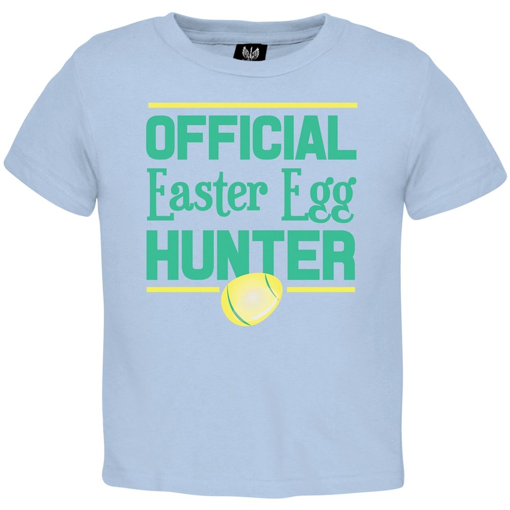Official Easter Egg Hunter Blue Toddler T-Shirt for Boys & Girls 4T - Cute Spring Outfit for Easter Egg Hunt, Party & Family Photos
