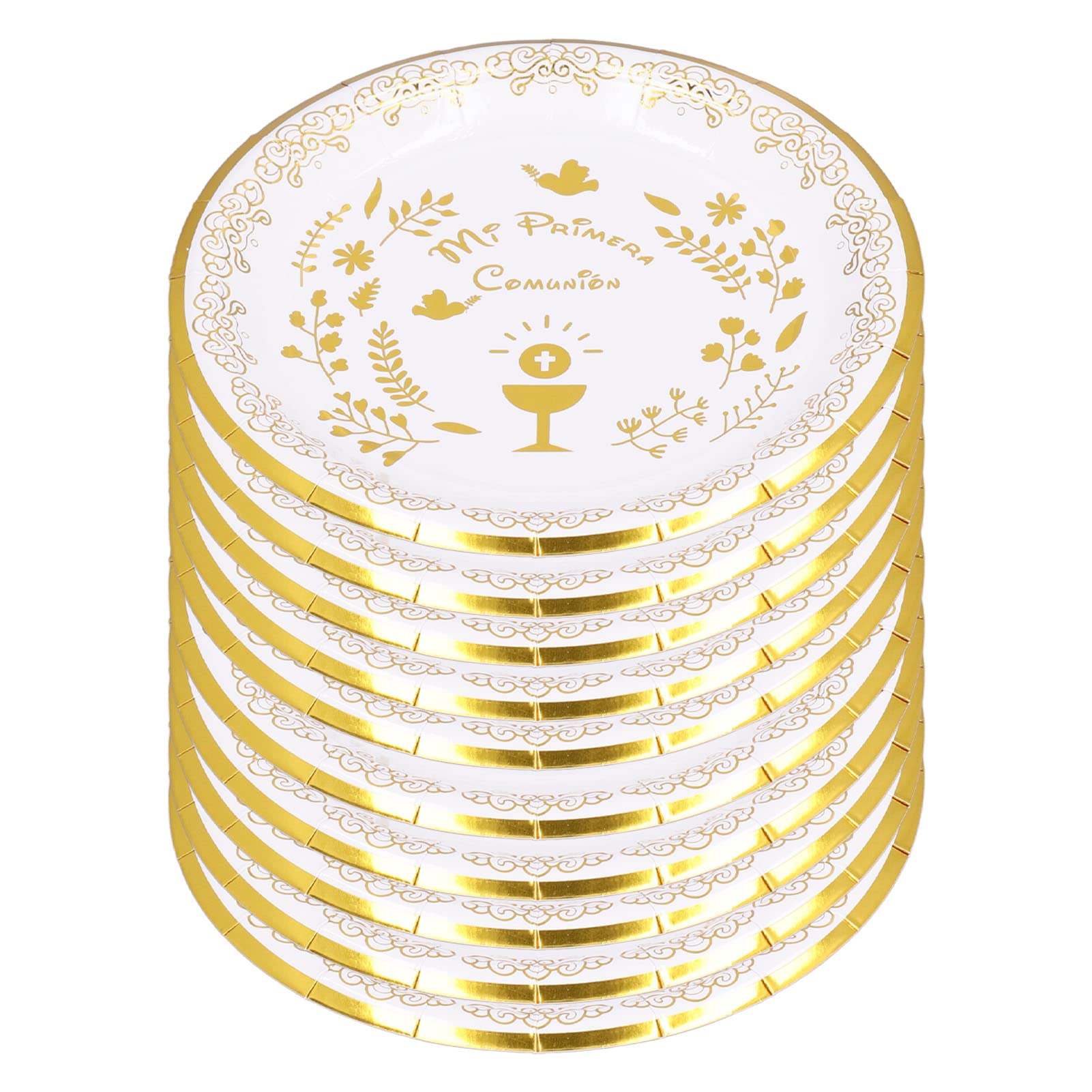 Eco-Friendly Round Paper Plates - Microwave Safe, Cut Resistant, Non-Toxic Disposable Plates for Parties, Picnics & Romantic Dinners - Perfect for Outdoor Events, BBQs & Family Gatherings