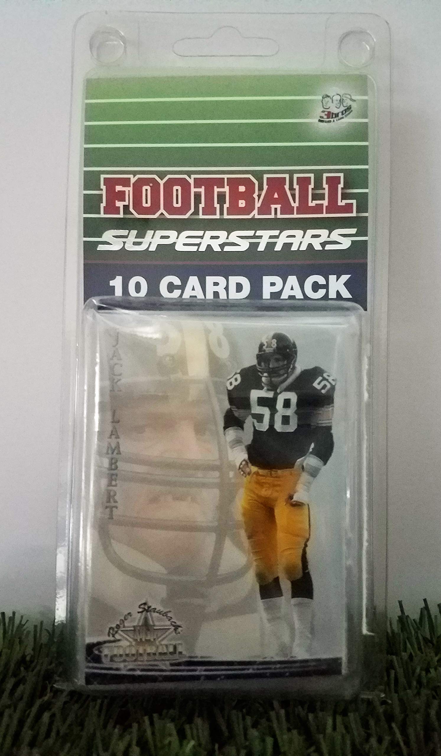 Jack Lambert NFL Football Superstar (10) Card Pack - All Different Cards in Custom Souvenir Case | Starter Kit for Collectors & Fans | Perfect for Sports Memorabilia Displays & Gifts
