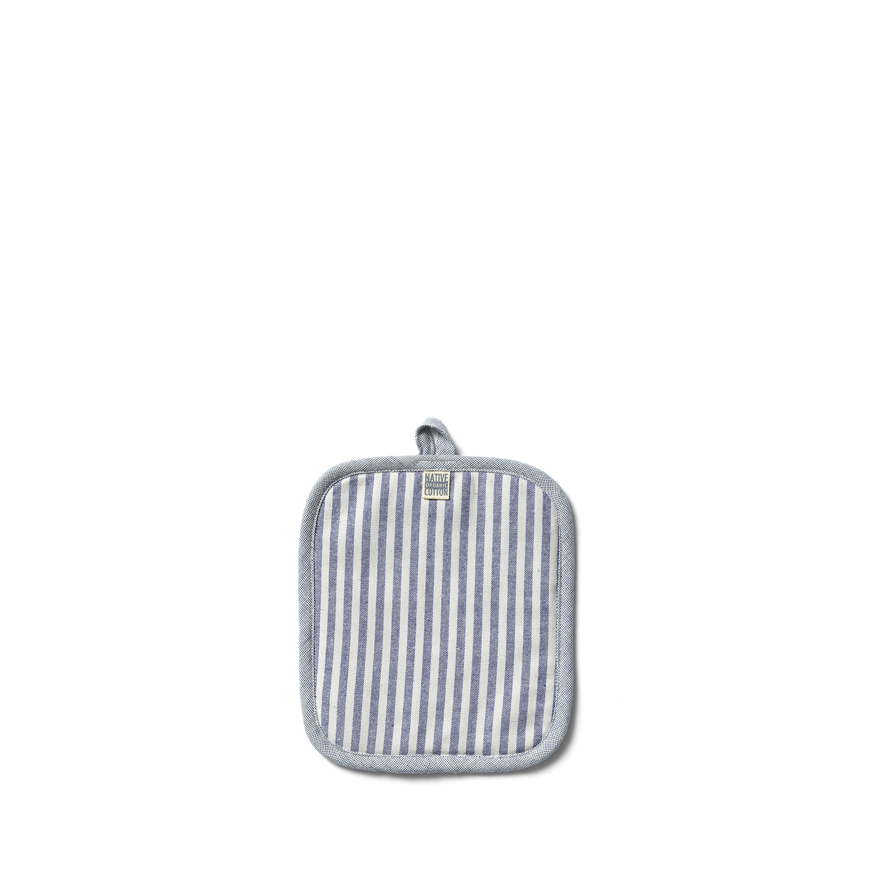 Organic Cotton Ticking Stripe Potholder Set of 2 - Heat Resistant Kitchen Oven Mitts - Perfect for Baking, Cooking & Grilling - Eco-Friendly Home Kitchen Accessories