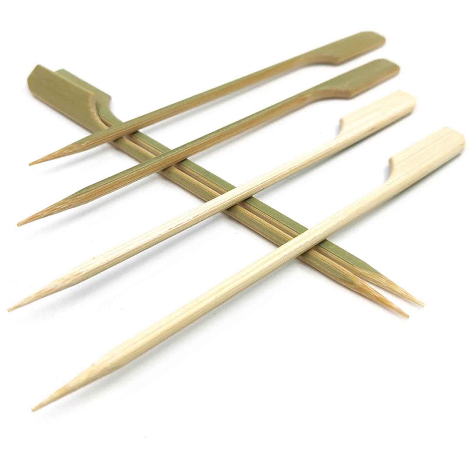 HOPELF 10 Inch Bamboo Skewers for Shish Kabob, BBQ, Grilling - Wooden Picks for Fruit Kabobs, Appetizers, Party Snacks - Pack of 100 (3.5