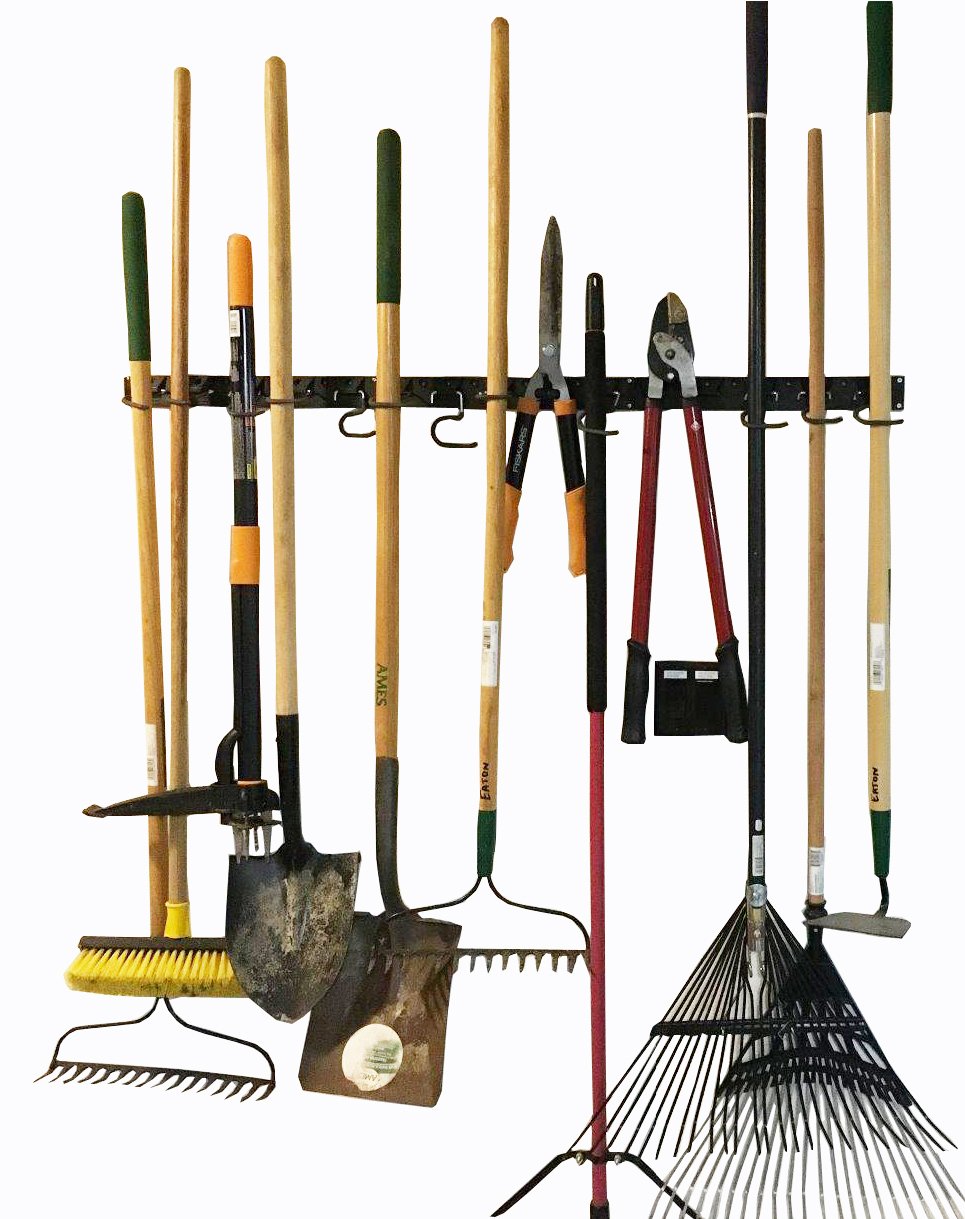 FITOOL 48 Inch Adjustable Wall Mount Tool Organizer - Heavy Duty Garage Storage System for Tools, Garden Equipment & Workshop Organization - Perfect for DIY Projects, Home Improvement & Garage Shelving
