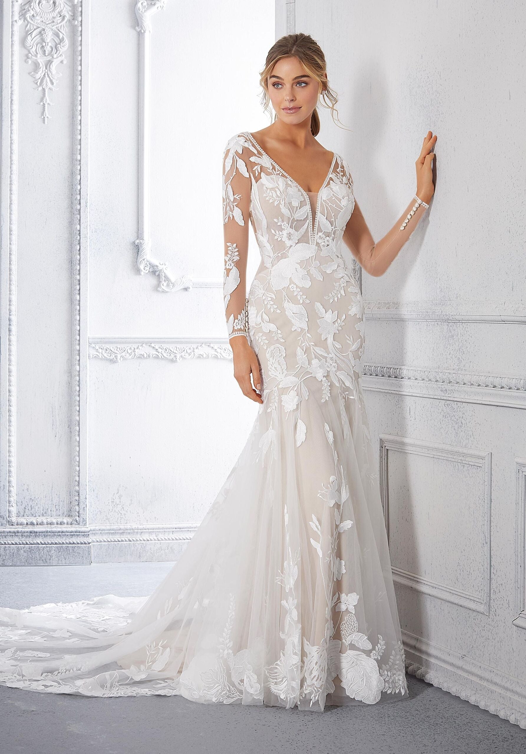 Morilee Cherie 2381 Wedding Gown - Elegant Lace Bridal Dress for Bride, Perfect for Church Ceremony & Formal Reception