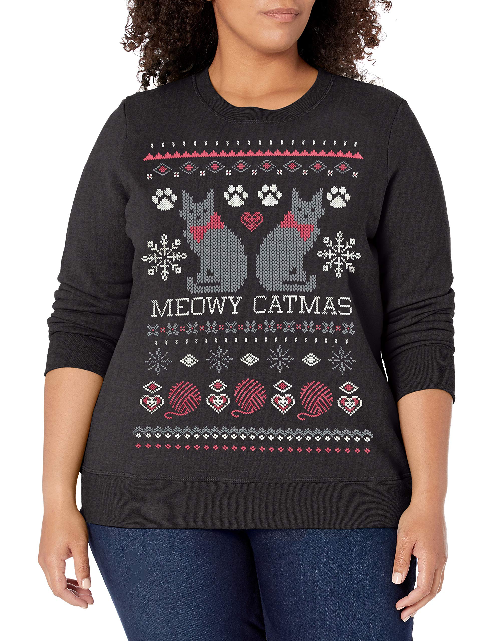 JUST MY SIZE Women's Plus Size Ugly Christmas Sweater - Festive Holiday Party Outfit for Christmas Gatherings & Family Photos