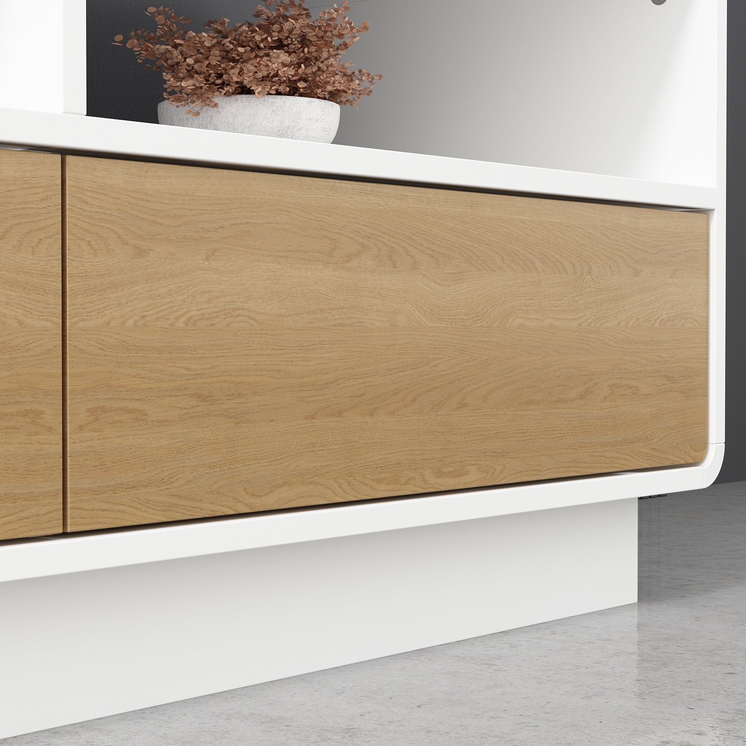 Modern TV Stand with 3 Drawers & 3 Open Shelves - Sturdy Wooden Entertainment Center for Living Room, Bedroom, Home Theater Setup
