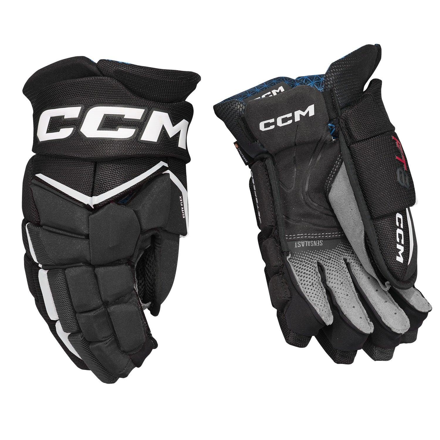 CCM Jetspeed FT8 Junior Hockey Gloves - Lightweight & Protective for Youth Players - Perfect for Ice Hockey Practice & Games