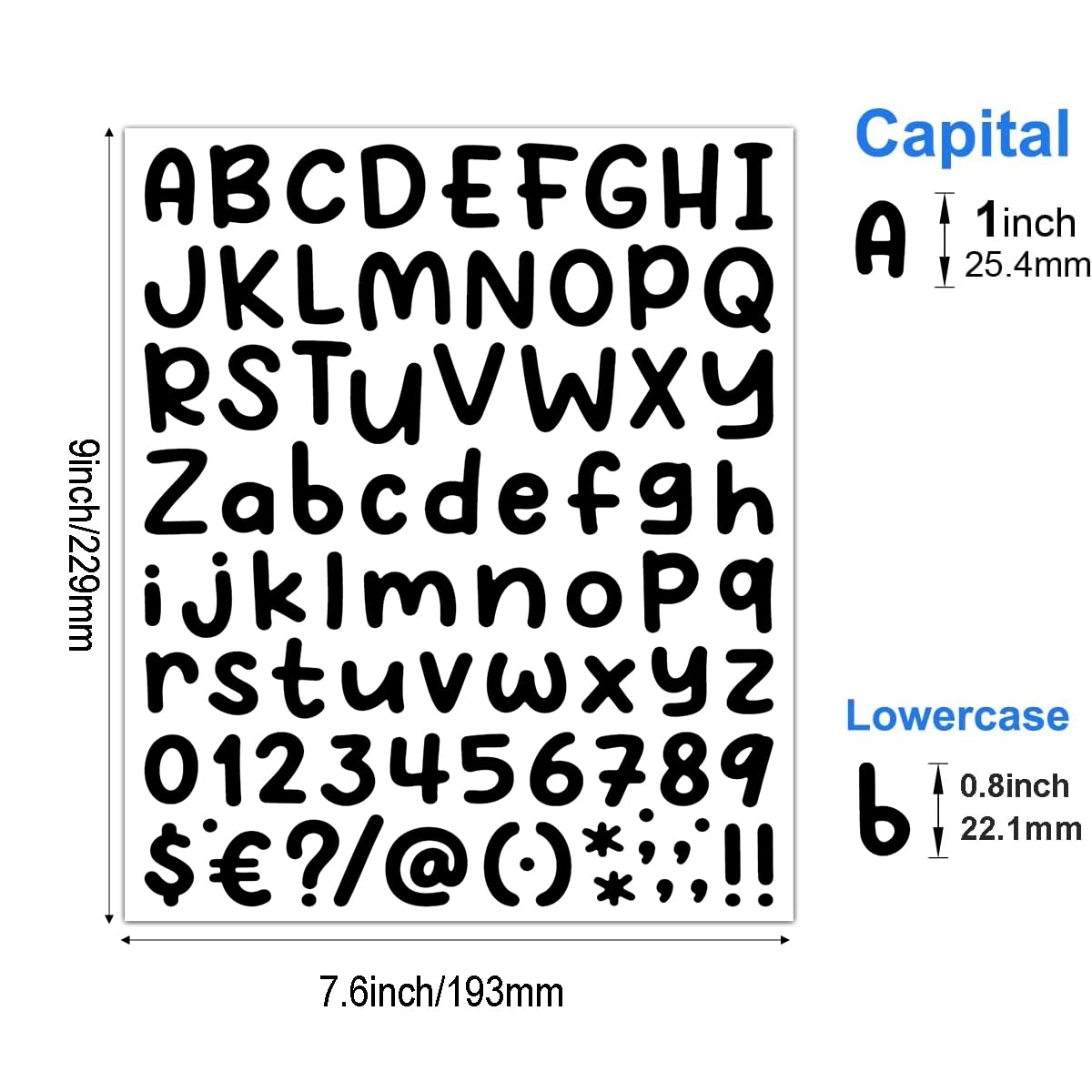 900 Pcs Black Alphabet Letter Stickers - 12 Sheets DIY Number Decals for Pantry Labels, Signs, Door, Window & Car Decor - 1 Inch Cute Script Lettering for Home Organization & Craft Projects