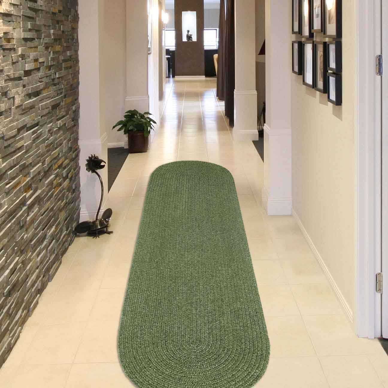 Classic Braided Area Rug - Non-Slip Indoor/Outdoor Oval Rug for Living Room, Bedroom, Patio & Deck - Soft & Durable Home Decor