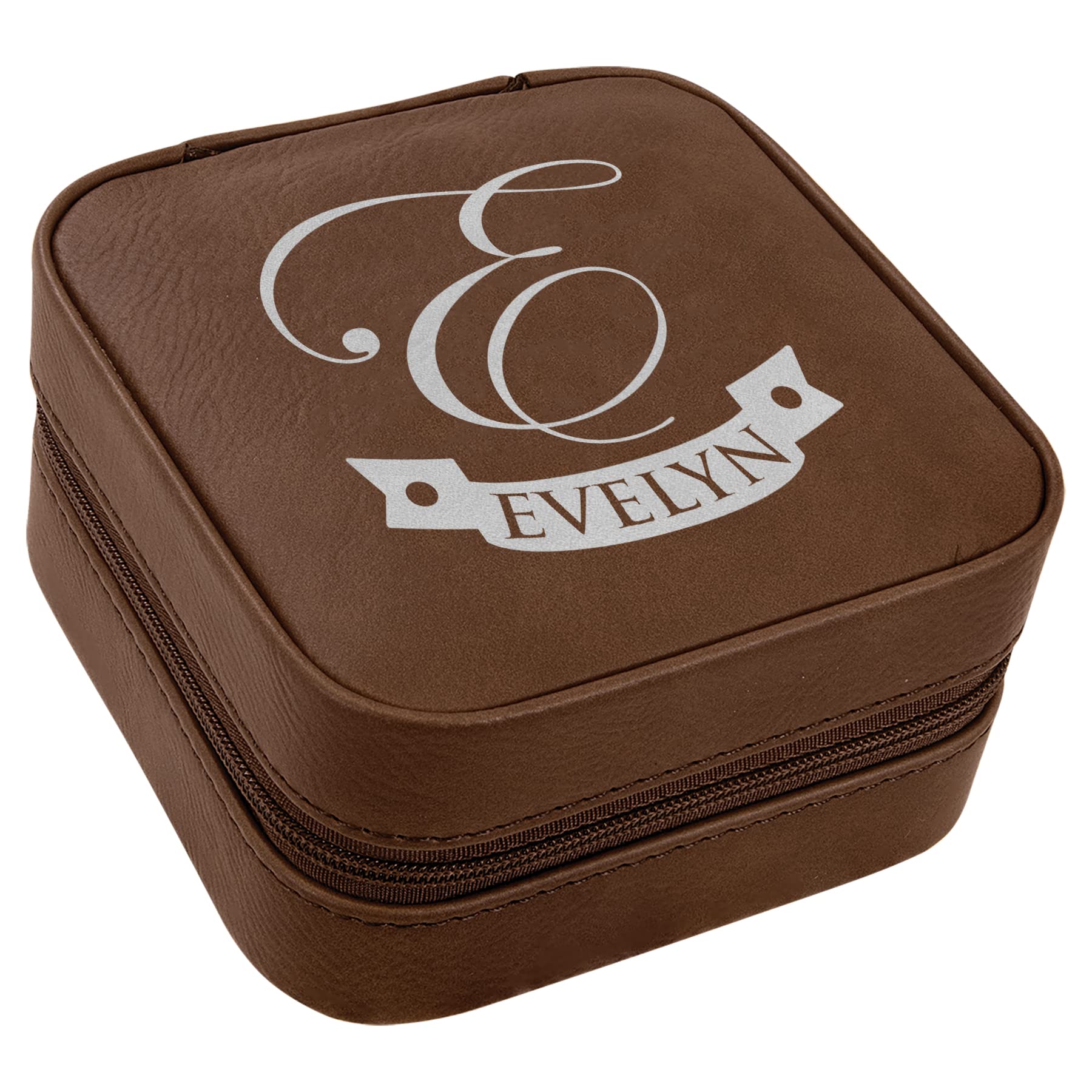 Personalized Engraved Jewelry Box for Women - Custom Laser Engraved Leatherette Travel Jewelry Organizer for Women & Girls | Perfect for Gifts, Travel, and Special Occasions
