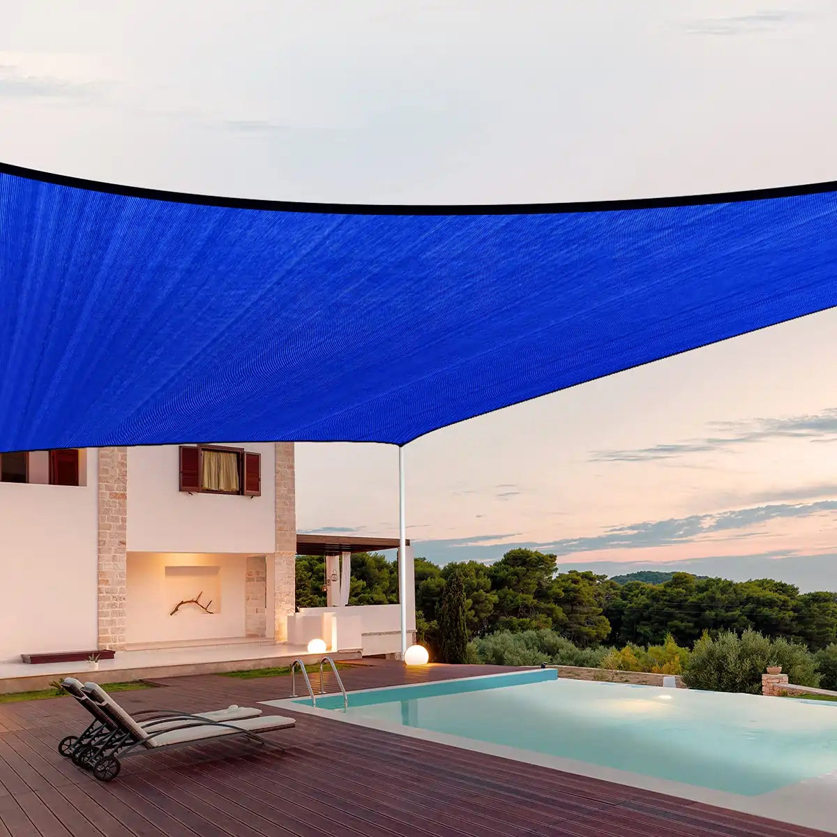 20' x 16' Rectangle Sun Shade Sail - UV Protection Outdoor Canopy for Patio, Garden, Pool & Backyard - Waterproof & Durable Shade Cloth for Sun Shelter
