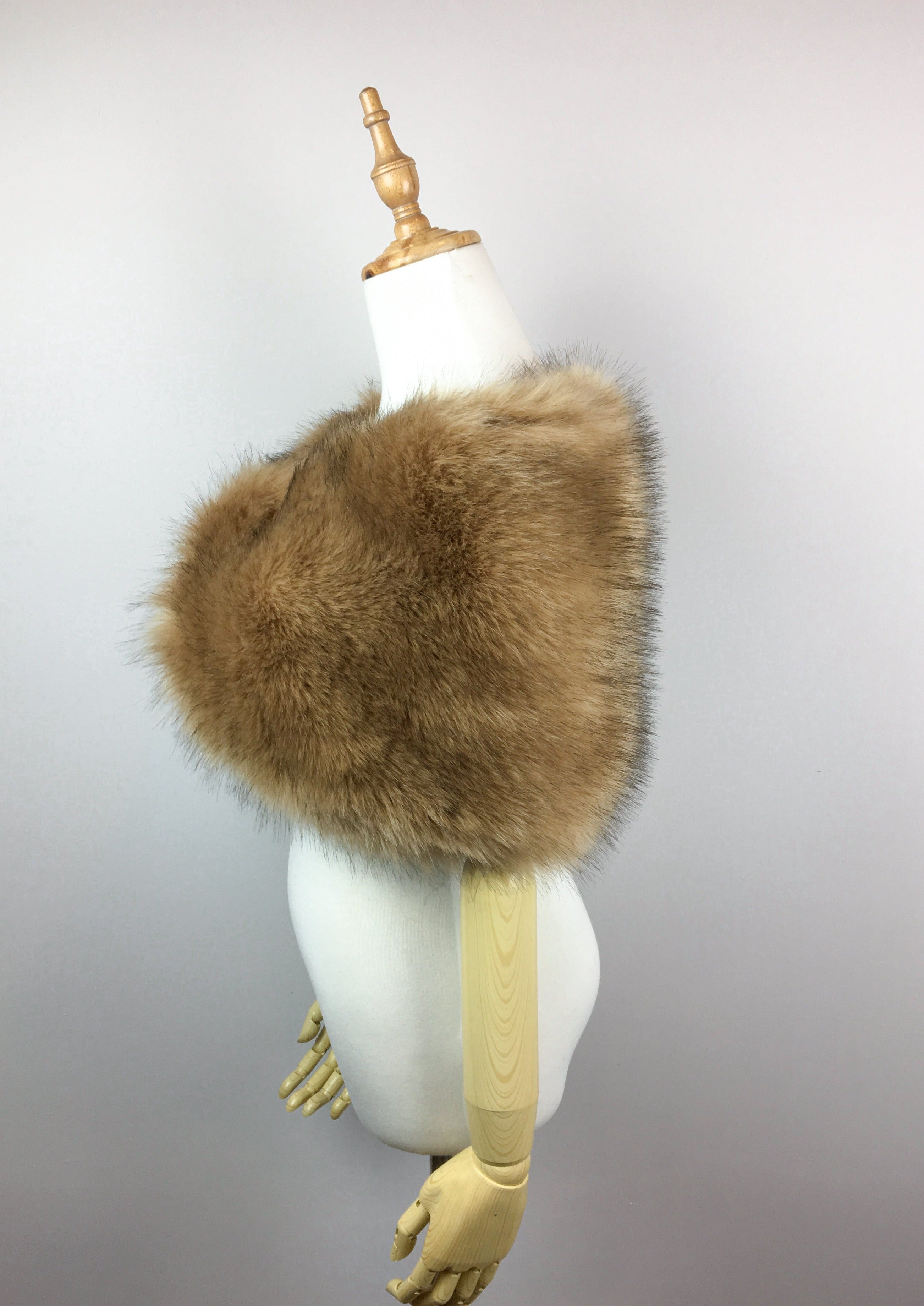 Luxury Honey Brown Fur Wrap Shawl - Soft & Warm Winter Fashion Accessory for Women (Serena LBrw03) | Perfect for Evening Parties, Weddings & Cold Weather Outfits
