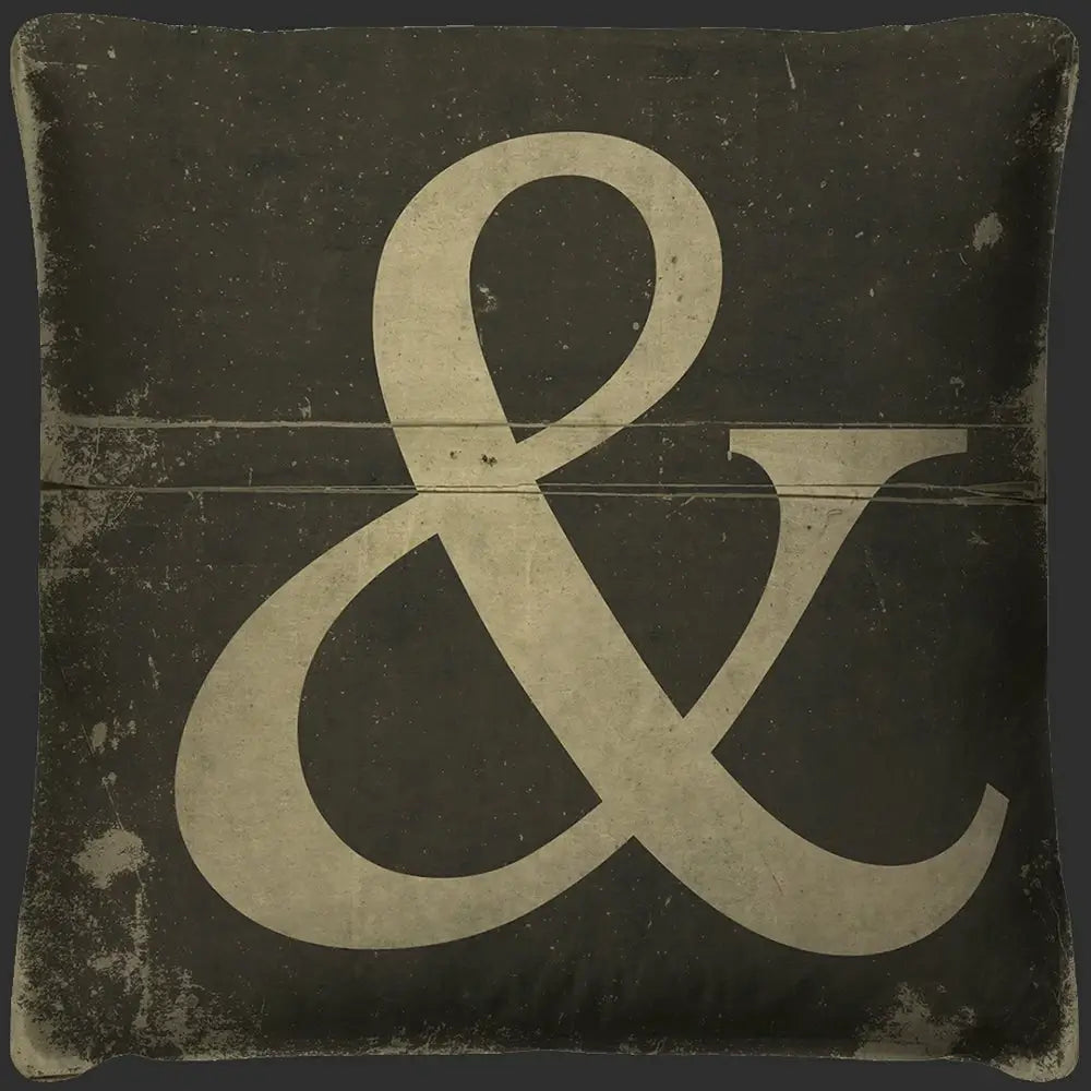 Stylish Ampersand Throw Pillow - Decorative Cushion for Sofa, Bed & Home Decor - Perfect for Living Room, Bedroom & Dorm
