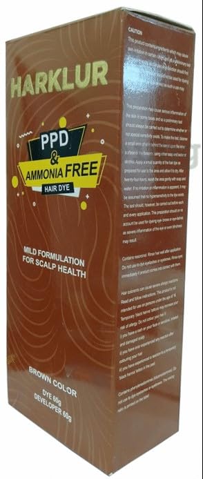 Natural Brown Hair Dye 120g (Pack of 2) - Ammonia-Free Permanent Hair Color for Women & Men - Perfect for Home Use & Salon Quality Results