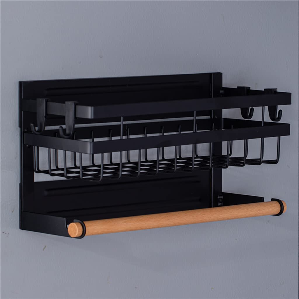 Ubersweet® Magnetic Refrigerator Side Shelf - Spice Rack & Paper Towel Holder for Kitchen Organization - Perfect for Small Spaces, Pantry Storage & Easy Access to Cooking Essentials