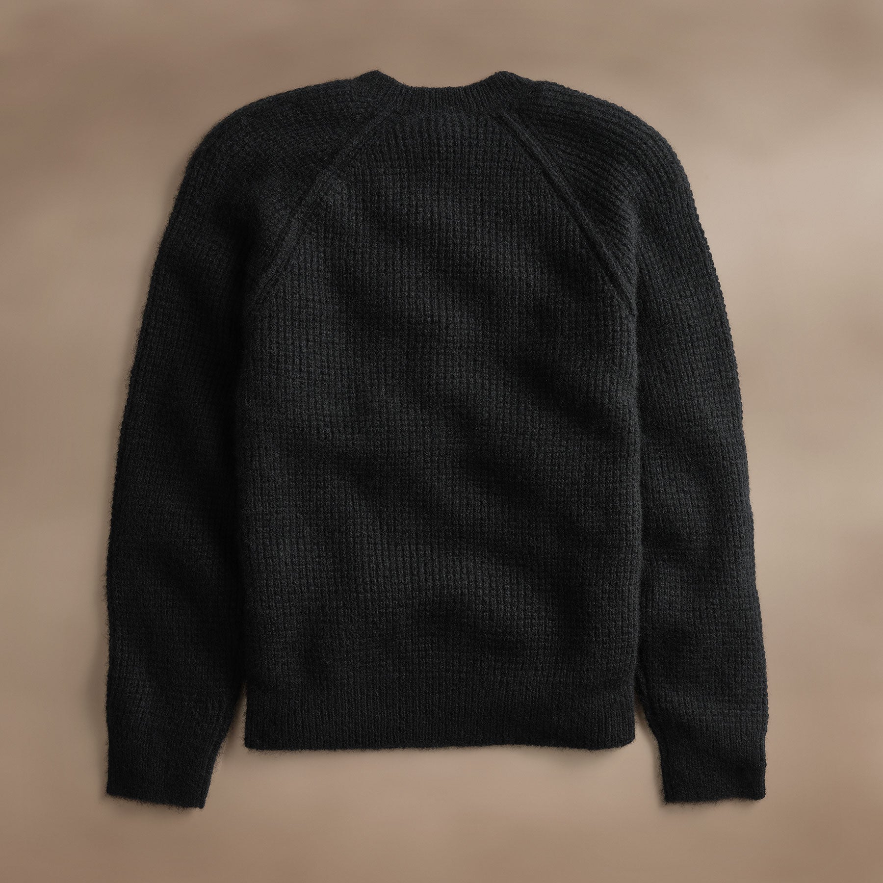 Luxury Cashmere Knit Raglan Crew Neck Sweater - True Black | Soft & Warm Winter Pullover for Women & Men | Perfect for Casual Outfits, Office Wear & Holiday Gifts