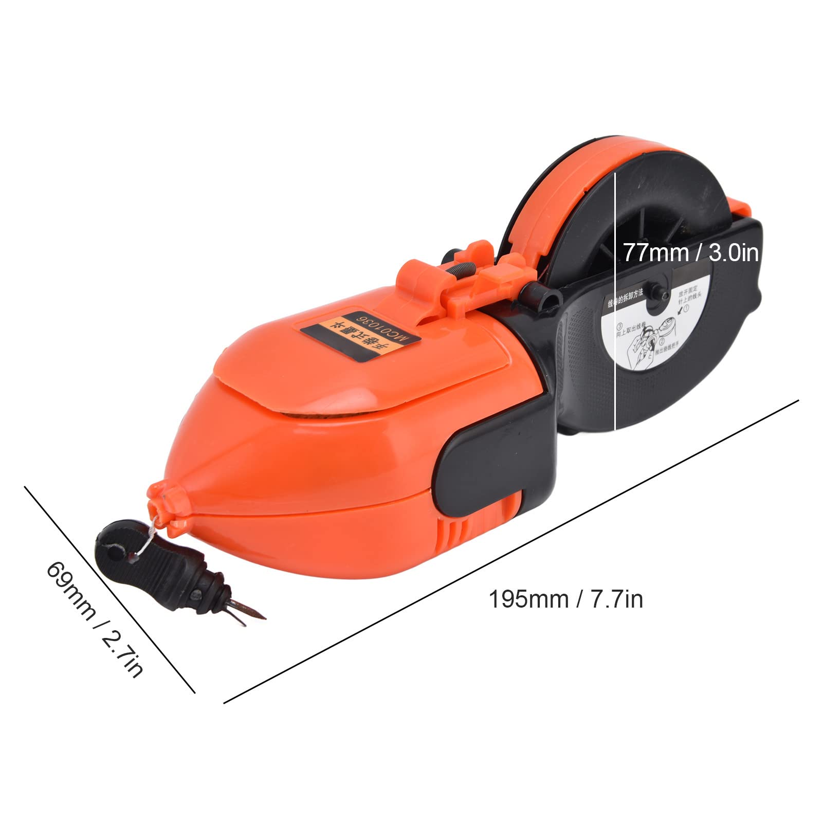 Haofy Chalk Line Tool - Automatic & Manual Chalk Marker for Woodworking, Plumbing, Construction | Durable Mini Ink Line Marker with Long Length for Precise Marking | Perfect for DIY Projects, Home Renovation, and Professional Use