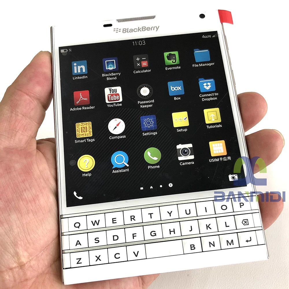 Unlocked BlackBerry Passport Smartphone 32GB Black - Business Phone with Physical Keyboard for Professionals & Travelers