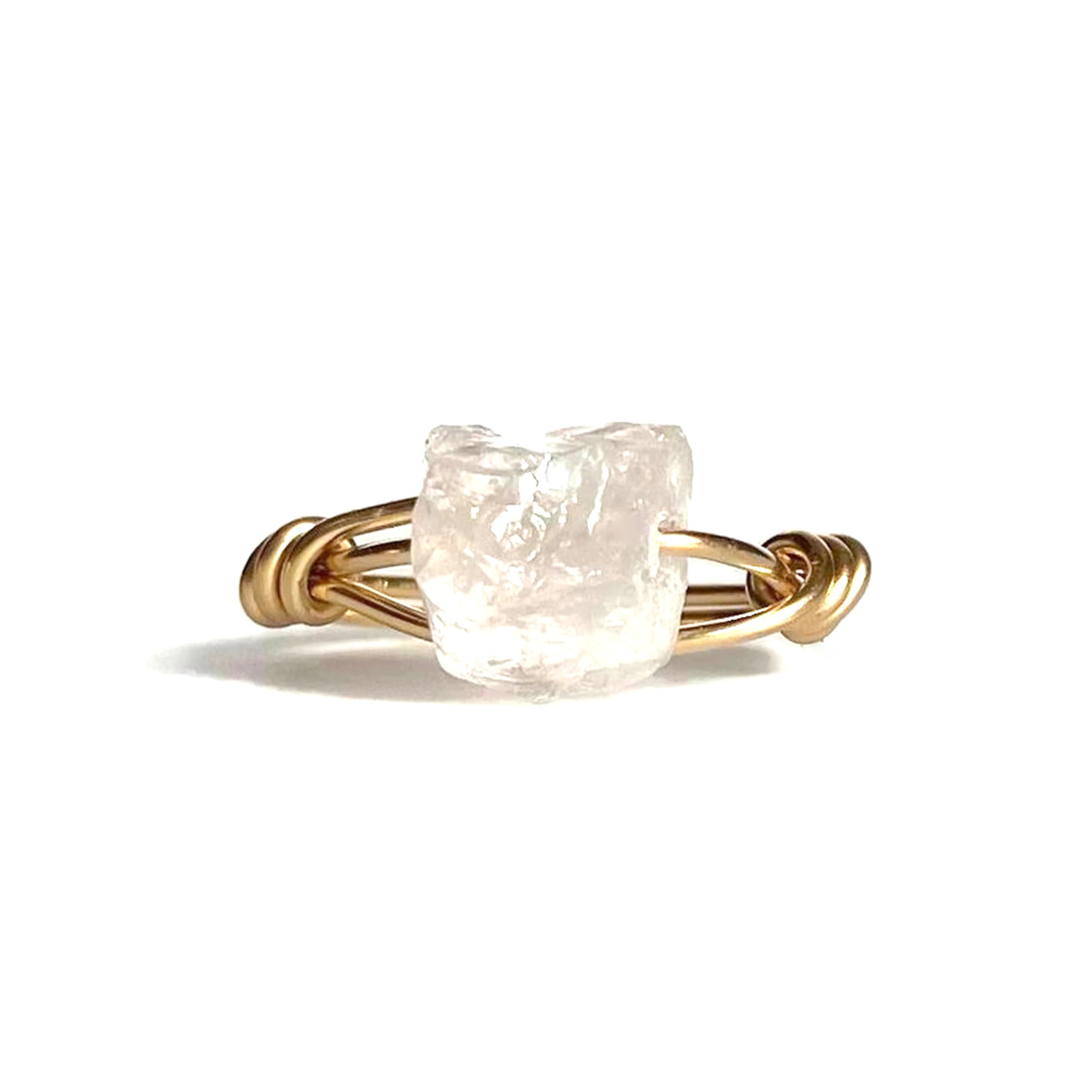 Raw Rose Quartz Gemstone Ring - Healing Crystal Nugget Ring in Sterling Silver, 14K Gold-Filled & Rose Gold-Filled Options - Handmade Wire Wrapped Jewelry with Custom Sizing - Perfect for Meditation, Energy Healing & Spiritual Gifts
