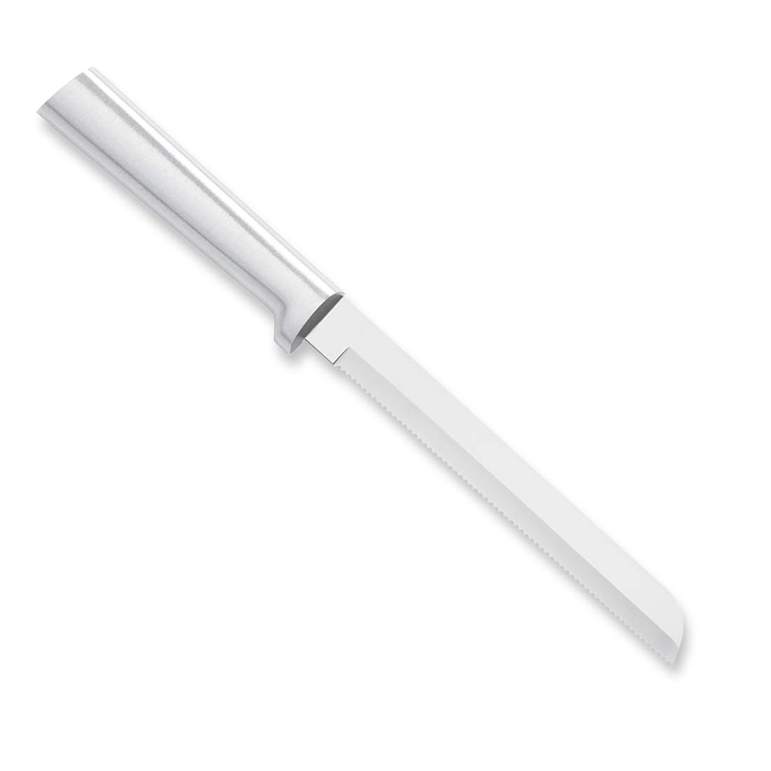 Rada Cutlery 6-Inch Stainless Steel Serrated Bread Knife with Aluminum Handle – USA Made Kitchen Knife for Slicing Bread, Bagels, Cakes & Pastries