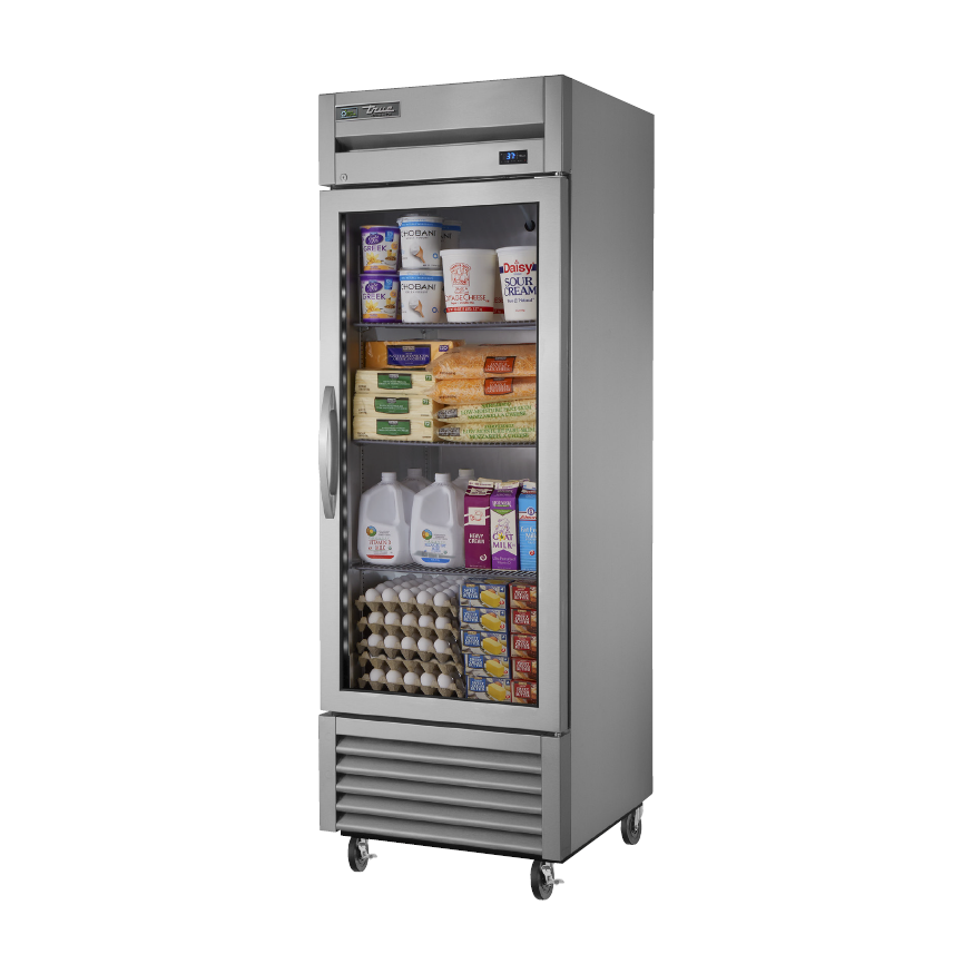 True TS Series TS 23G HC~FGD01 27 Inch Commercial Reach-In Refrigerator with 1 Glass Door - Perfect for Restaurants, Cafes, and Convenience Stores