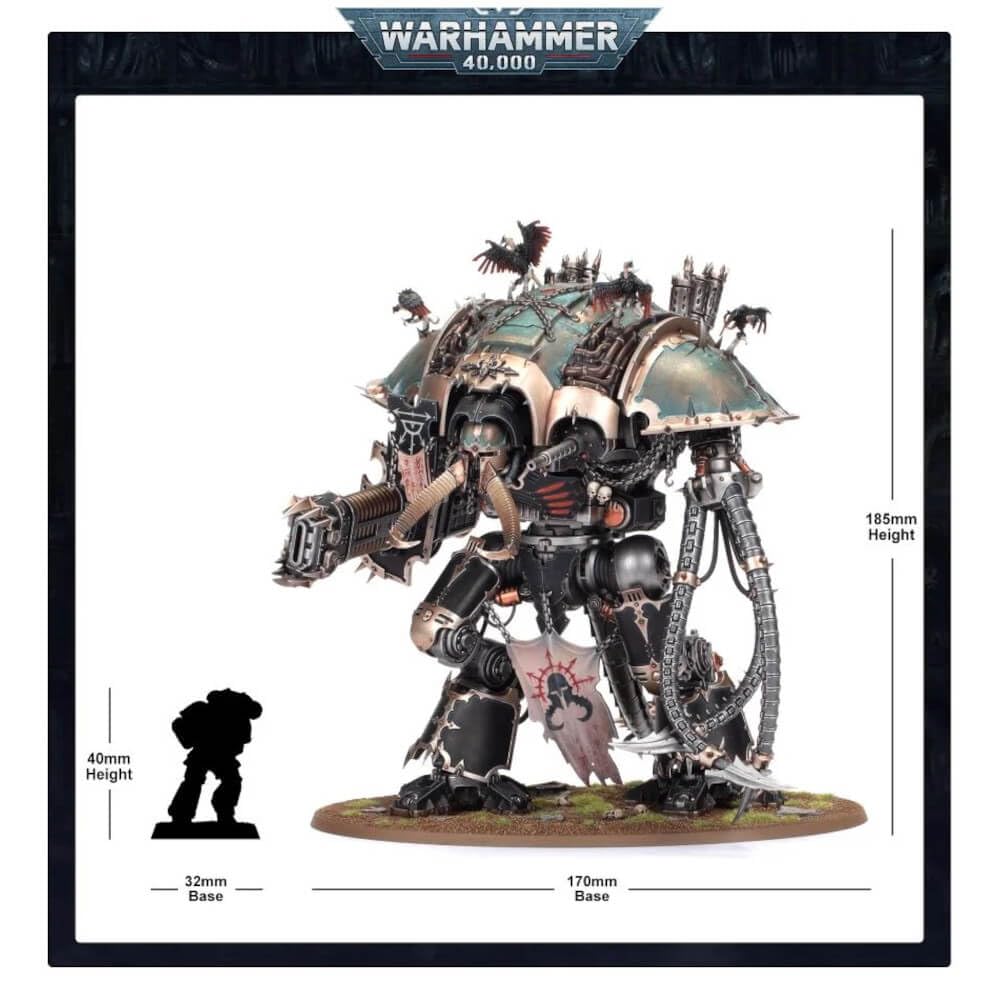 Games Workshop Warhammer 40,000 Chaos Knights Knight Abominant Miniature - Tabletop Wargaming Model for Collectors & Strategy Battles