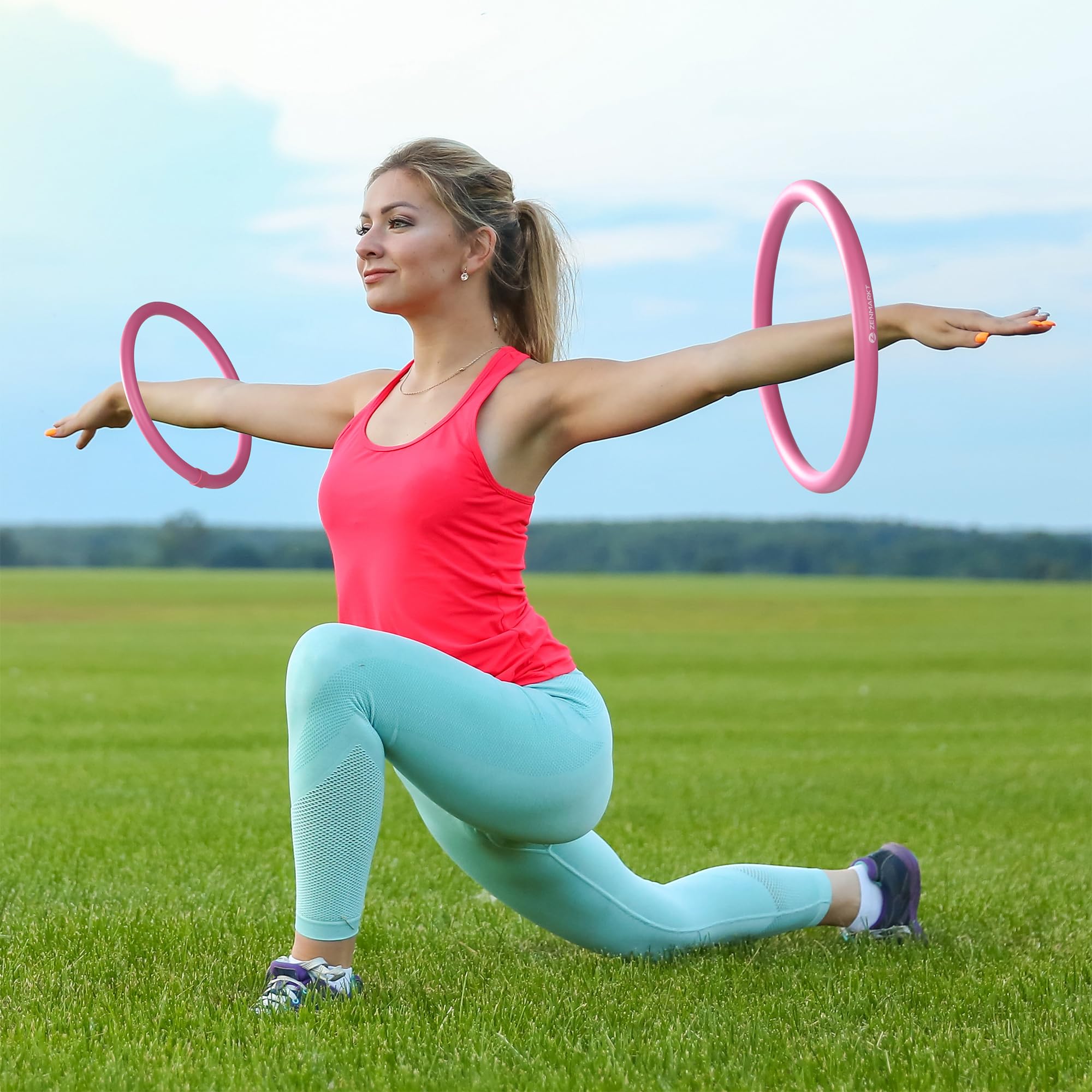 Weighted Arm Hoop for Adults - Mini Hula Hoop for Upper Body Workout - Strengthen Arms & Shoulders - Lightweight Portable Fitness Equipment - Perfect for Home Gym, Office Breaks & Outdoor Exercise