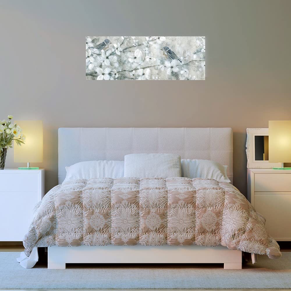 Welcoming Blossoms Canvas Wall Art - 50x18 Inch Hand-Painted Floral Decor by Carol Robinson - Ready to Hang for Living Room, Bedroom, Office & More - Perfect for Home, Wedding & Gift Decorations