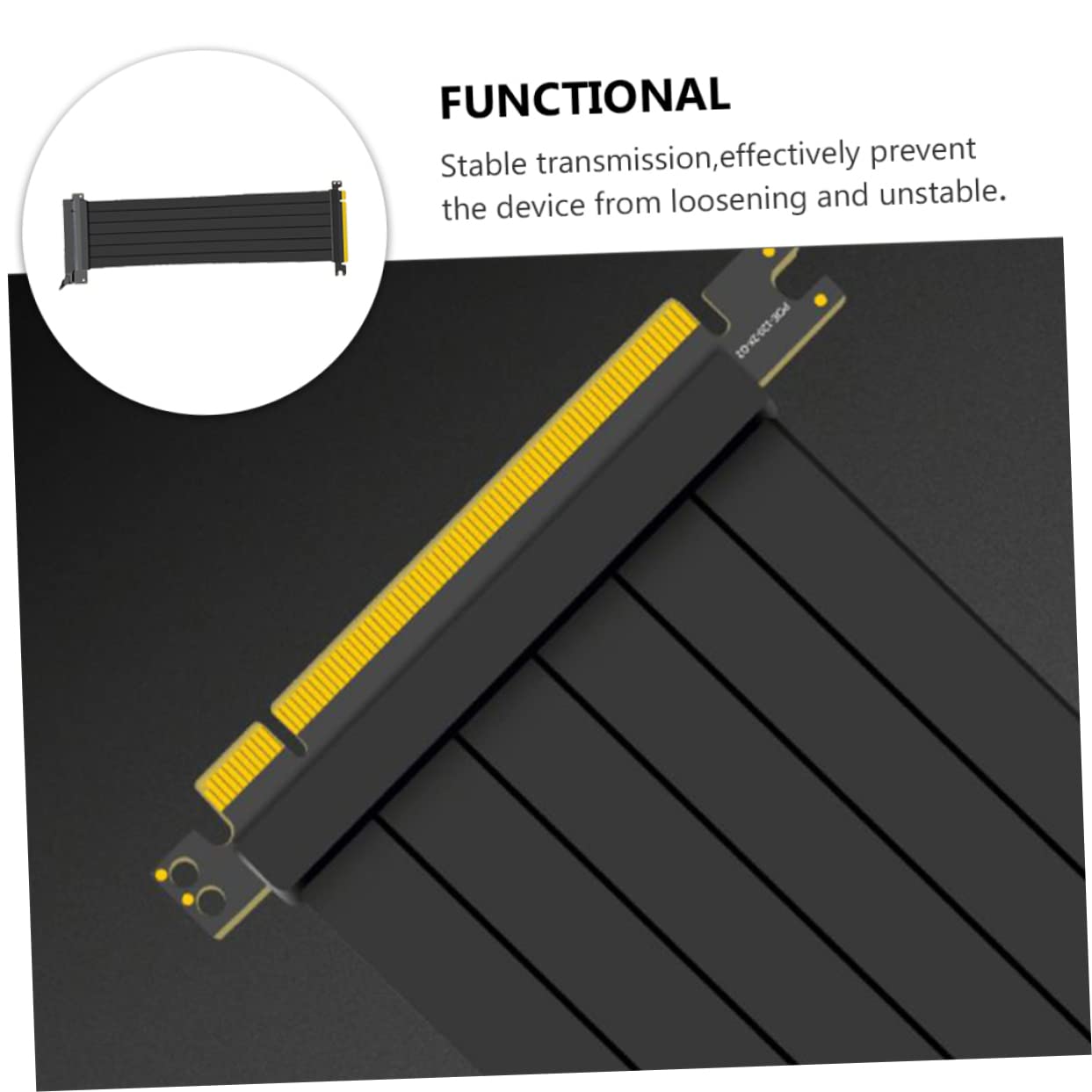 5-Pack PCIe Riser Cable Extensions - 180mm High-Speed GPU Extension Cords with Copper Core for Graphics Card, Computer Fan & PC Components | Perfect for Crypto Mining Rigs, Gaming PCs & Workstation Builds