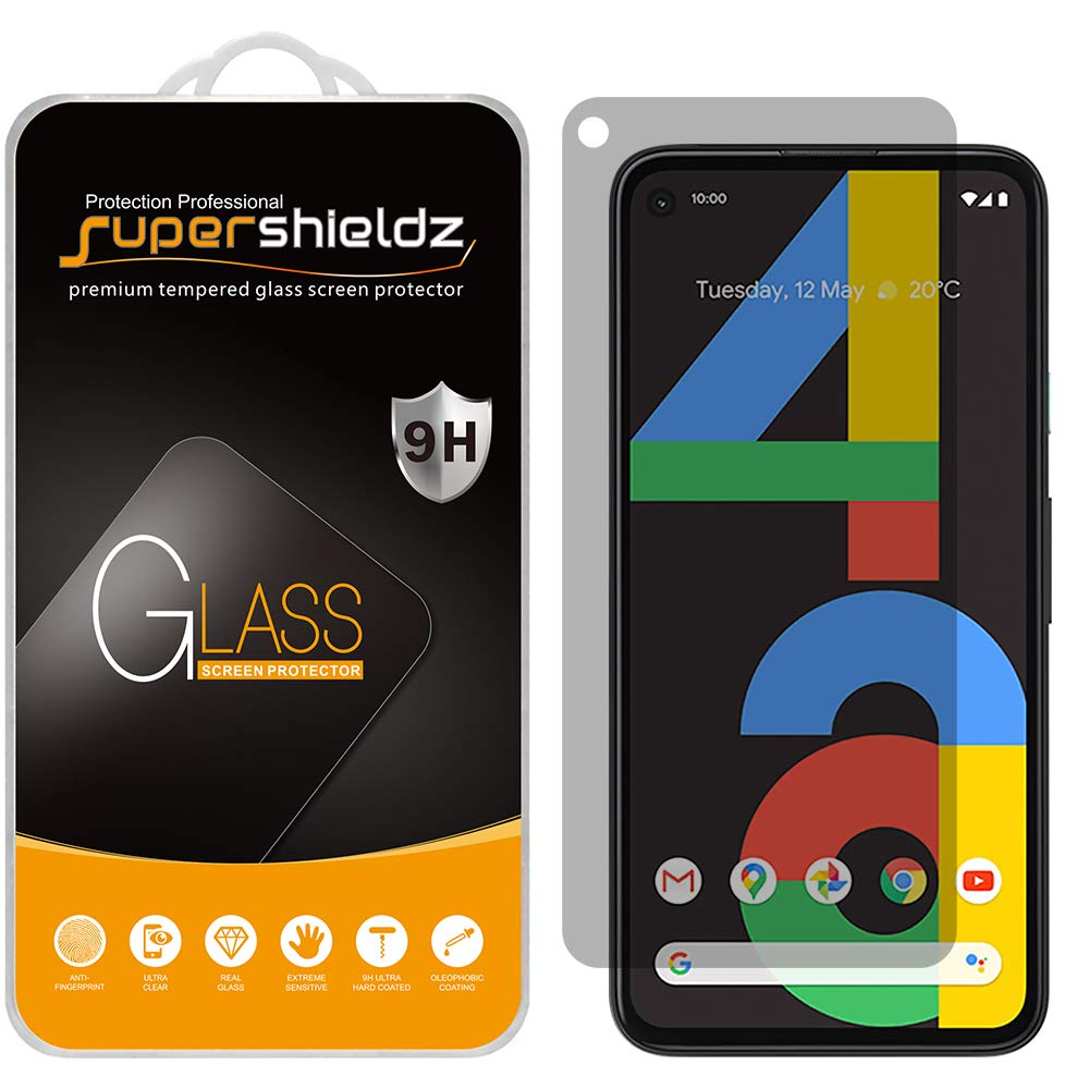 Pixel 4a Privacy Screen Protector (2-Pack) - Anti-Spy Tempered Glass for Home & Office Use