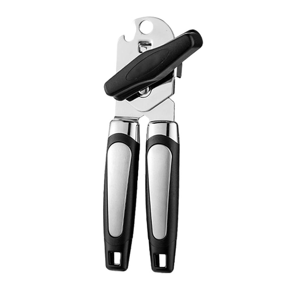 Premium Stainless Steel Can Opener - Smooth Edge, Easy Grip & Rustproof - Perfect for Kitchen, Camping & Emergency Preparedness