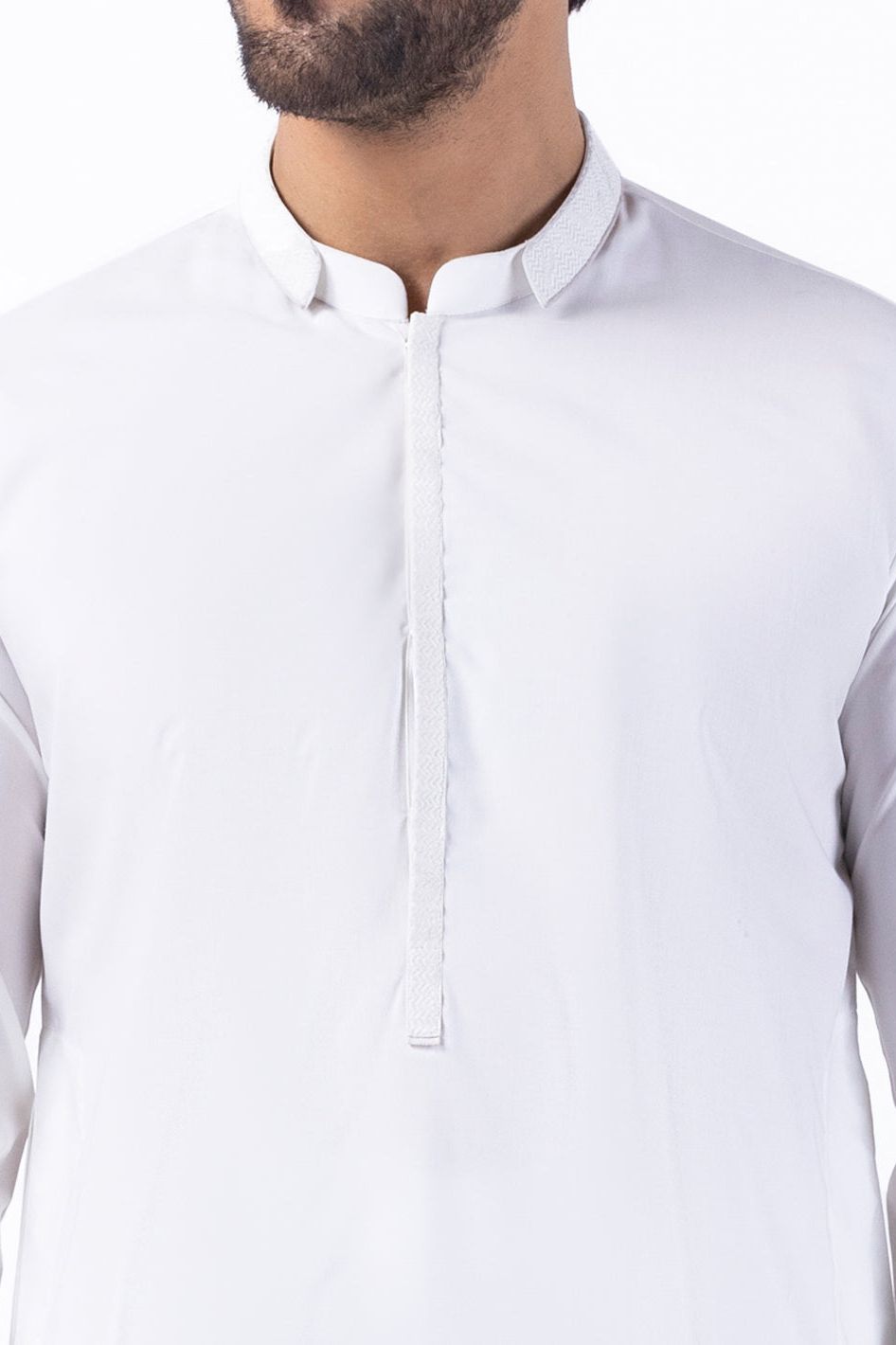 Stylish Blended White Kurta Trouser Set for Men - Comfortable Cotton Mix Ethnic Wear - Perfect for Festivals, Weddings & Casual Outings