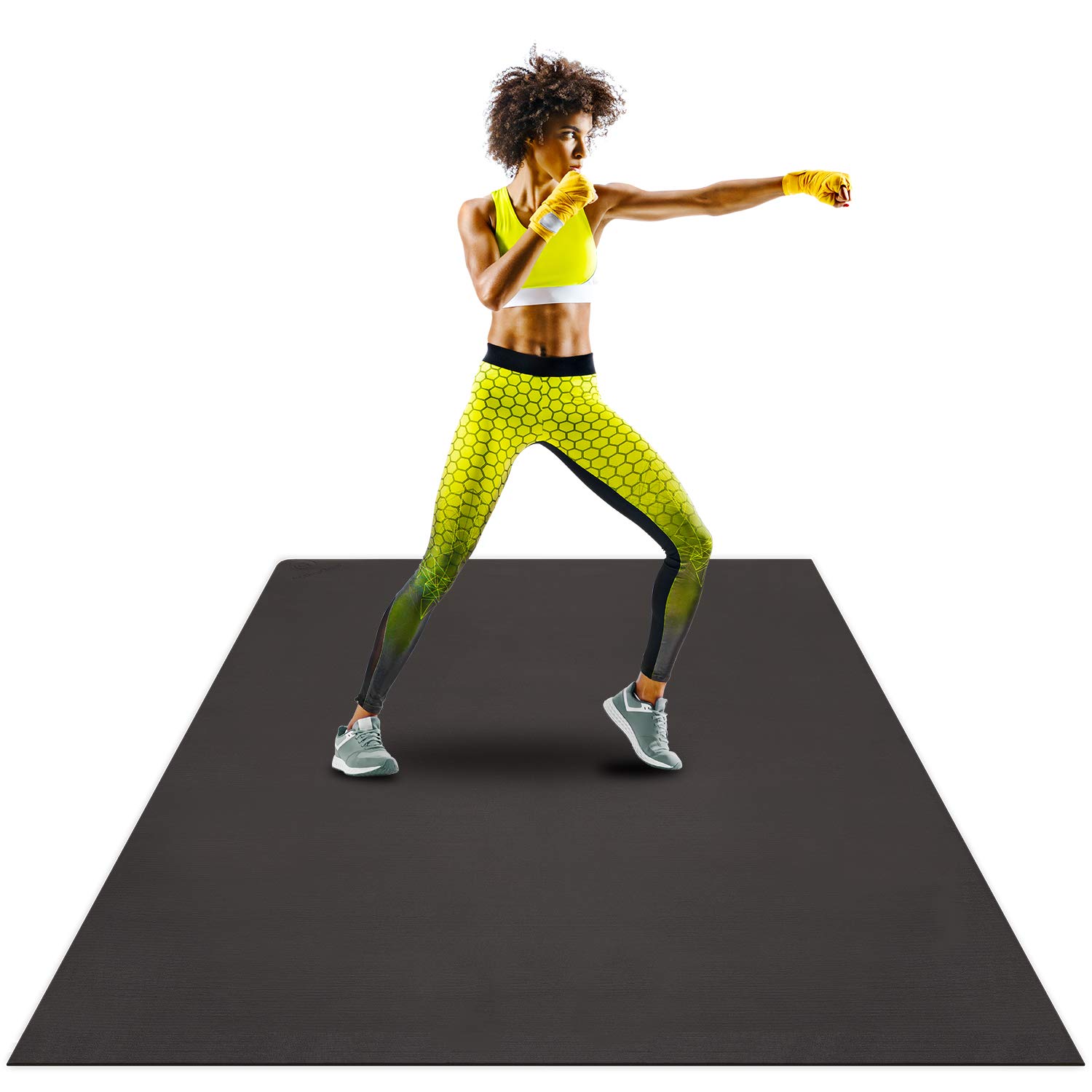 ActiveGear Large Exercise Mat 6'x5'x7mm - Premium Non-Slip Thick High Density Rubber Workout Mat for Home Gym, Yoga, Pilates & Fitness Training - Durable Flooring Solution for Home Workouts & Exercise Routines
