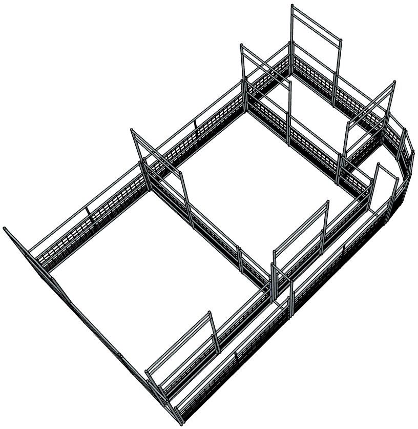Galvanized 16-32 Head Goat & Sheep Working System - 4 Rail Livestock Fence with Heavy Duty Mesh - Perfect for Farm Animal Handling, Pasture Management, and Livestock Containment