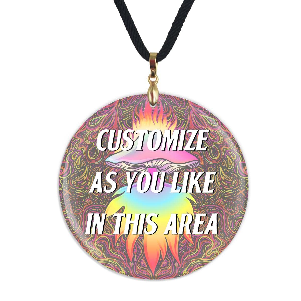 Hypoallergenic Seashell Pendant Necklace for Women - Round Fantasy Mushroom Choker with Jewelry Box | Hippie Boho Jewelry, Trippy Gift for Kids & Best Friend | Perfect for Beach Parties, Festivals & Everyday Wear