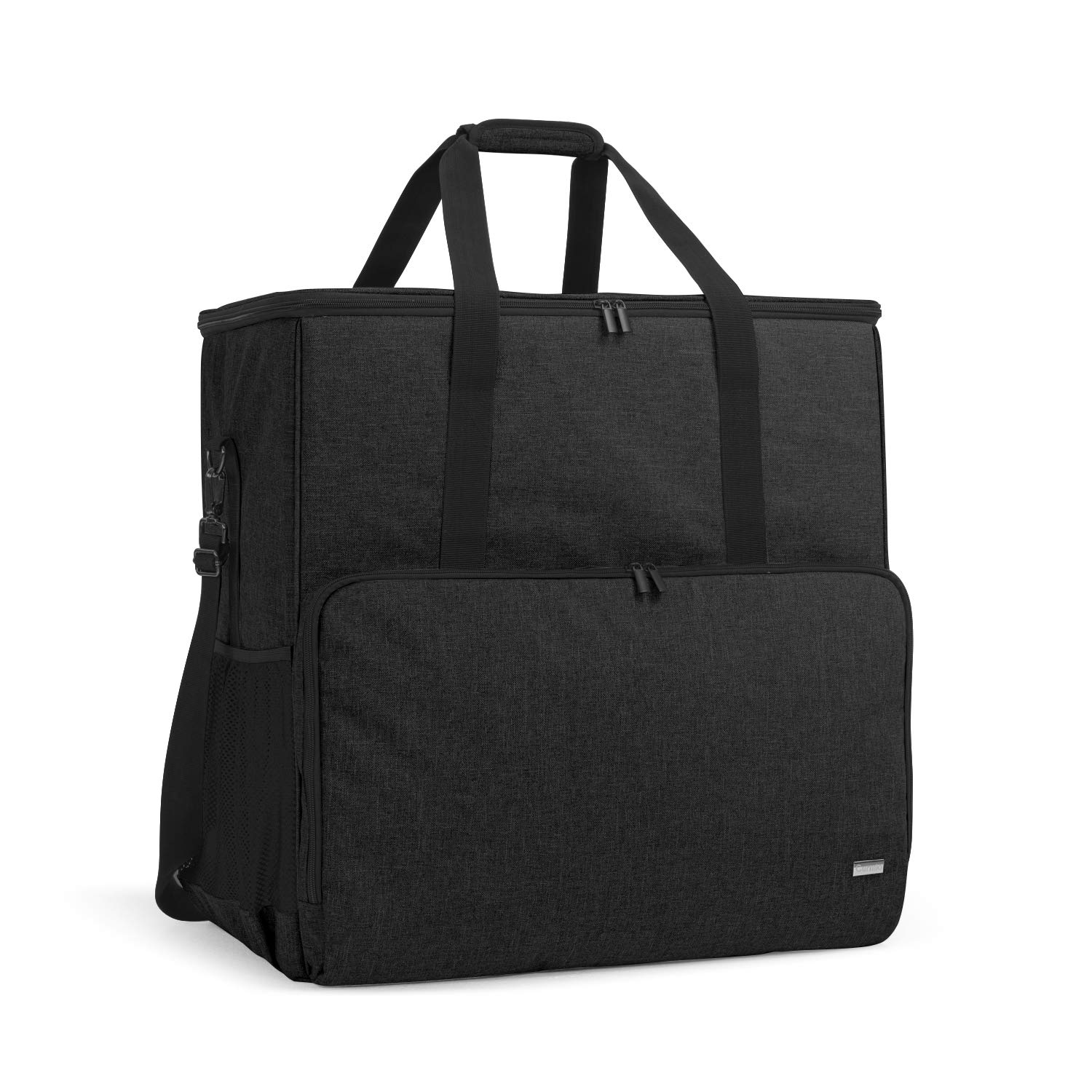 CURMIO Desktop Computer Tower & Monitor Travel Tote Bag - Portable PC Case for Chassis, Screen, Keyboard, Mouse & Accessories | Perfect for LAN Parties, Office Relocation & Tech Conventions - Black