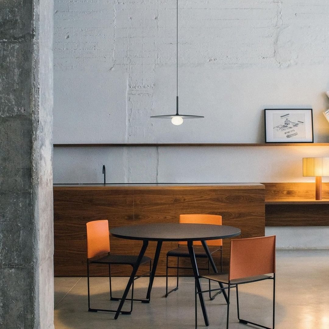 Modern Geometric Pendant Light - Sleek Metal Ceiling Hanging Lamp for Dining Room, Kitchen Island, or Bedroom Decor - Energy Efficient LED Lighting Fixture