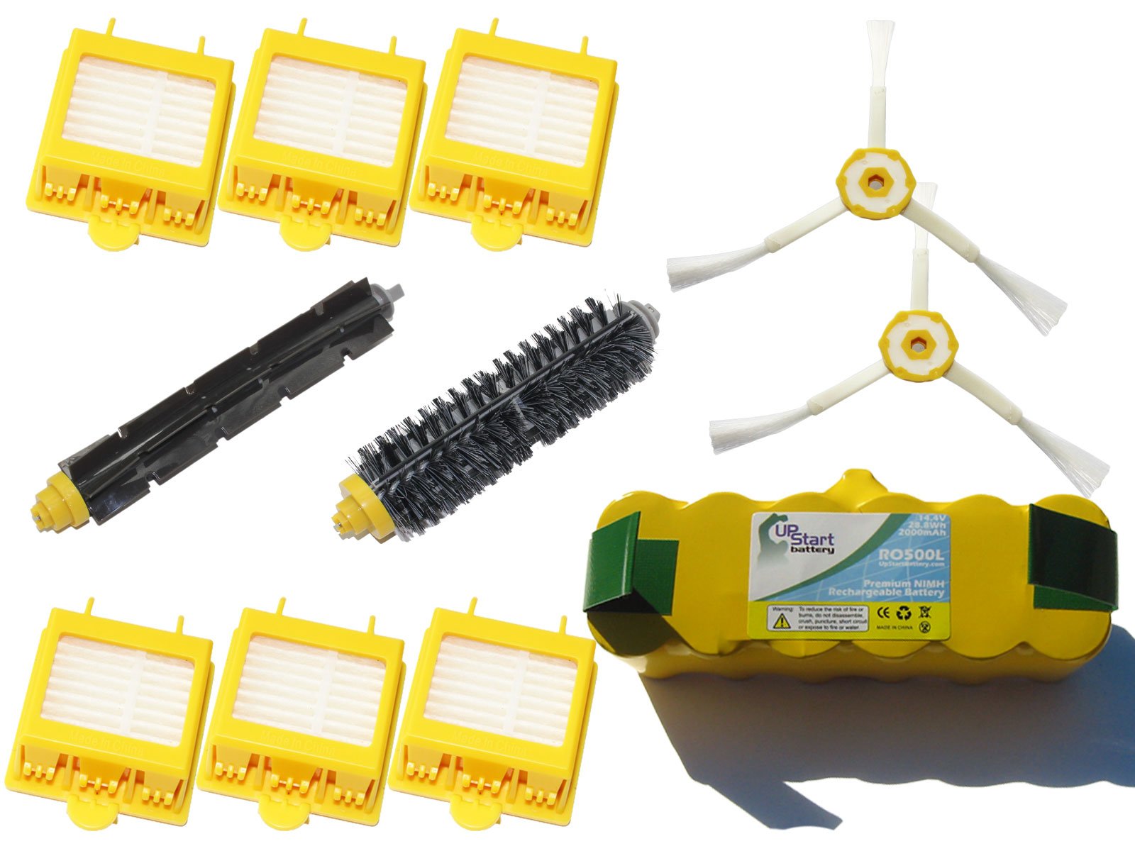 Roomba 770 Replacement Parts Kit - High-Capacity Battery, 6 Filters, 2 Side Brushes, Bristle Brush & Beater Brush | Compatible with iRobot Roomba 770 | Perfect for Home Cleaning & Maintenance