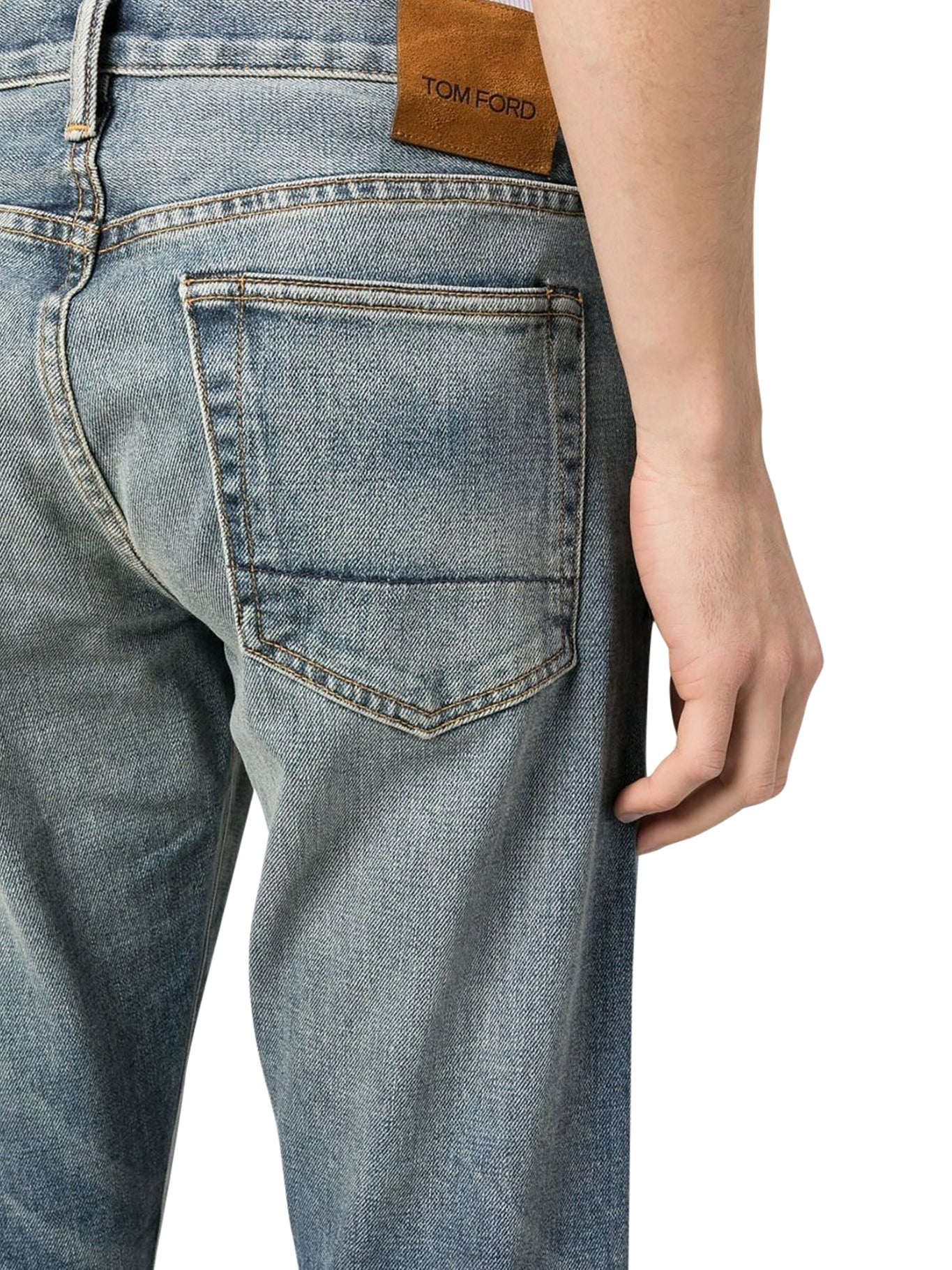 Tom Ford Denim Slim Fit Jeans for Men - Blue DPS001DMC008S23 HB407 - Stylish & Comfortable for Casual Wear, Night Out & Office