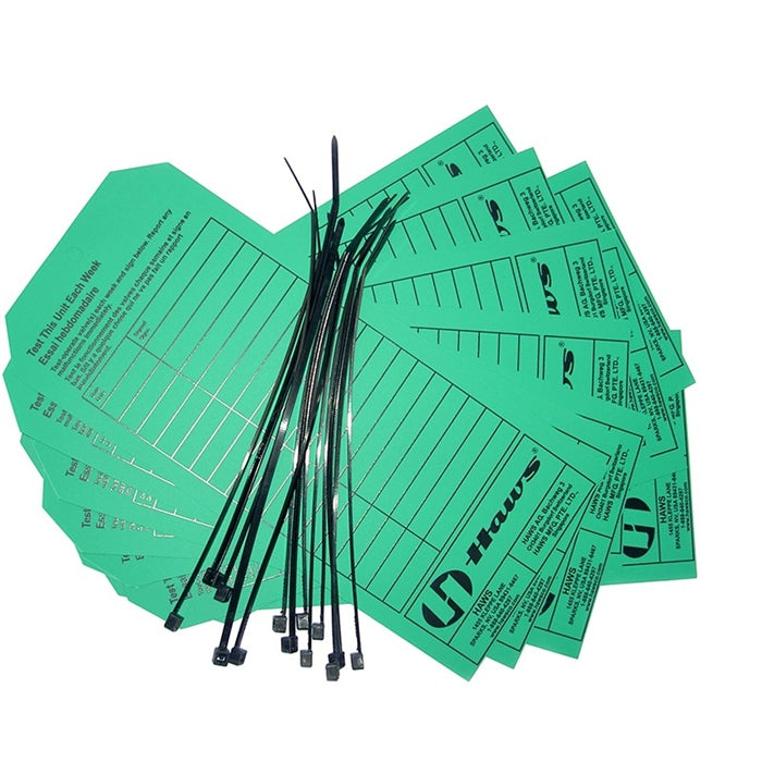 Haws SP170 Emergency Eyewash Inspection Tag - OSHA Compliant Safety Equipment for Workplace & Lab Use