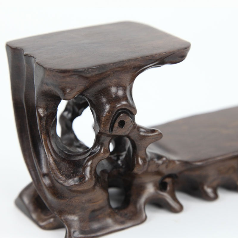 Handcrafted Wenge Wood Tea Pot Stand - Durable & Elegant Tea Accessory for Gongfu Tea Ceremony, Home Decor, and Tea Lovers