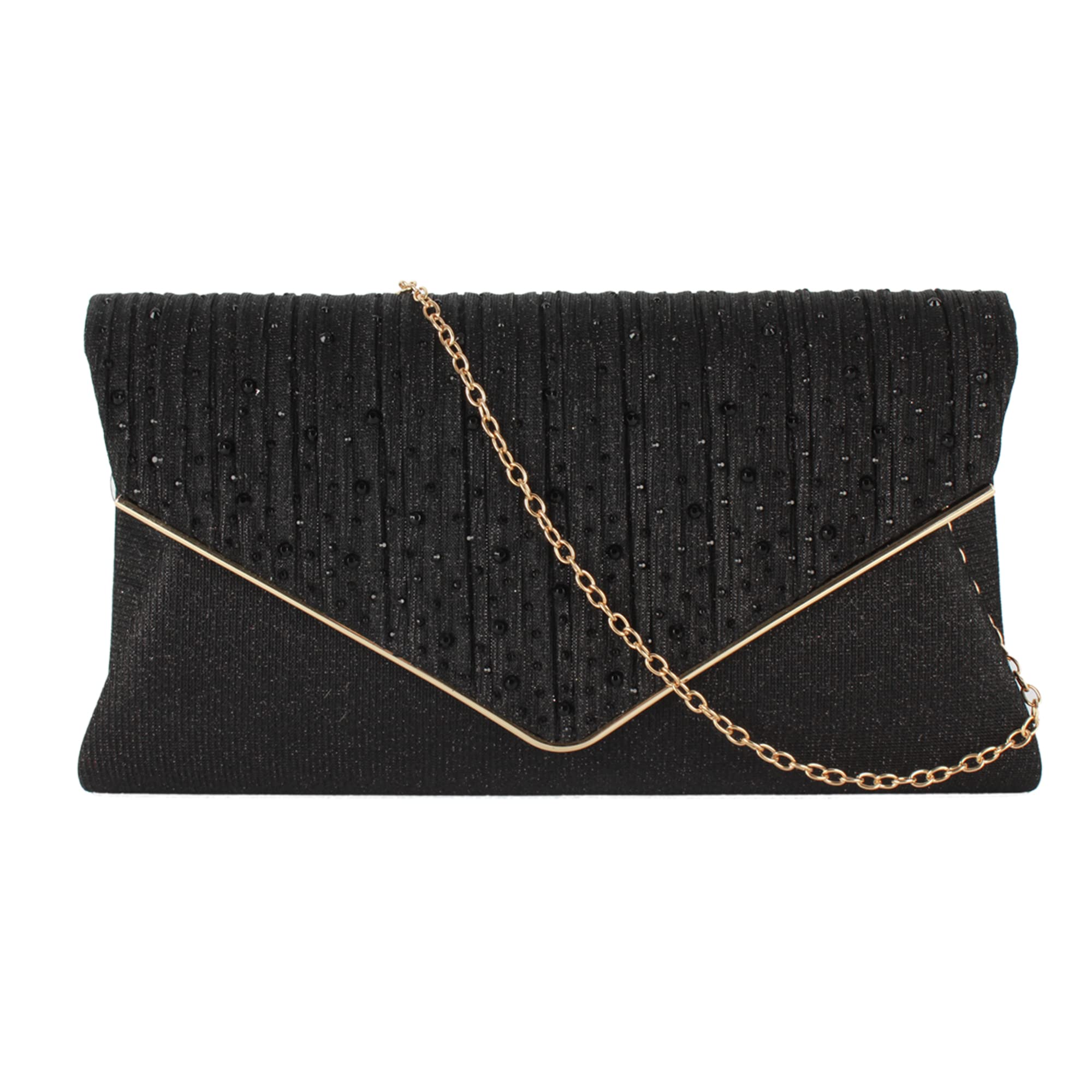 **Aisi Rhinestone Studded Women's Clutch Purse - Elegant Flap Envelope Handbag with Chain Strap for Party, Prom & Evening Events**    *(Perfect for Weddings, Cocktail Parties, Date Nights & Special Occasions)*