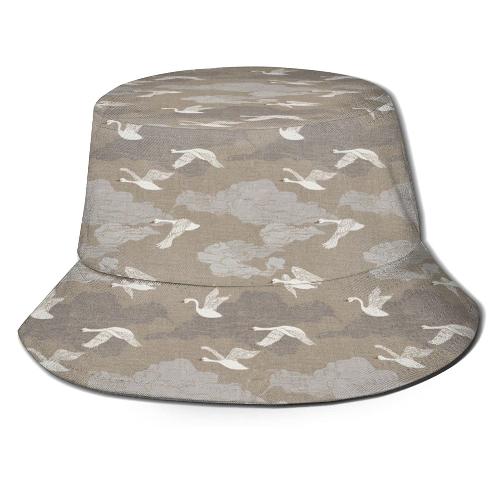 Cute Swan Animal Bucket Hat for Women & Girls - Wide Brim Summer Sun Hat for Beach, Outdoor, Travel & Fashion Accessories