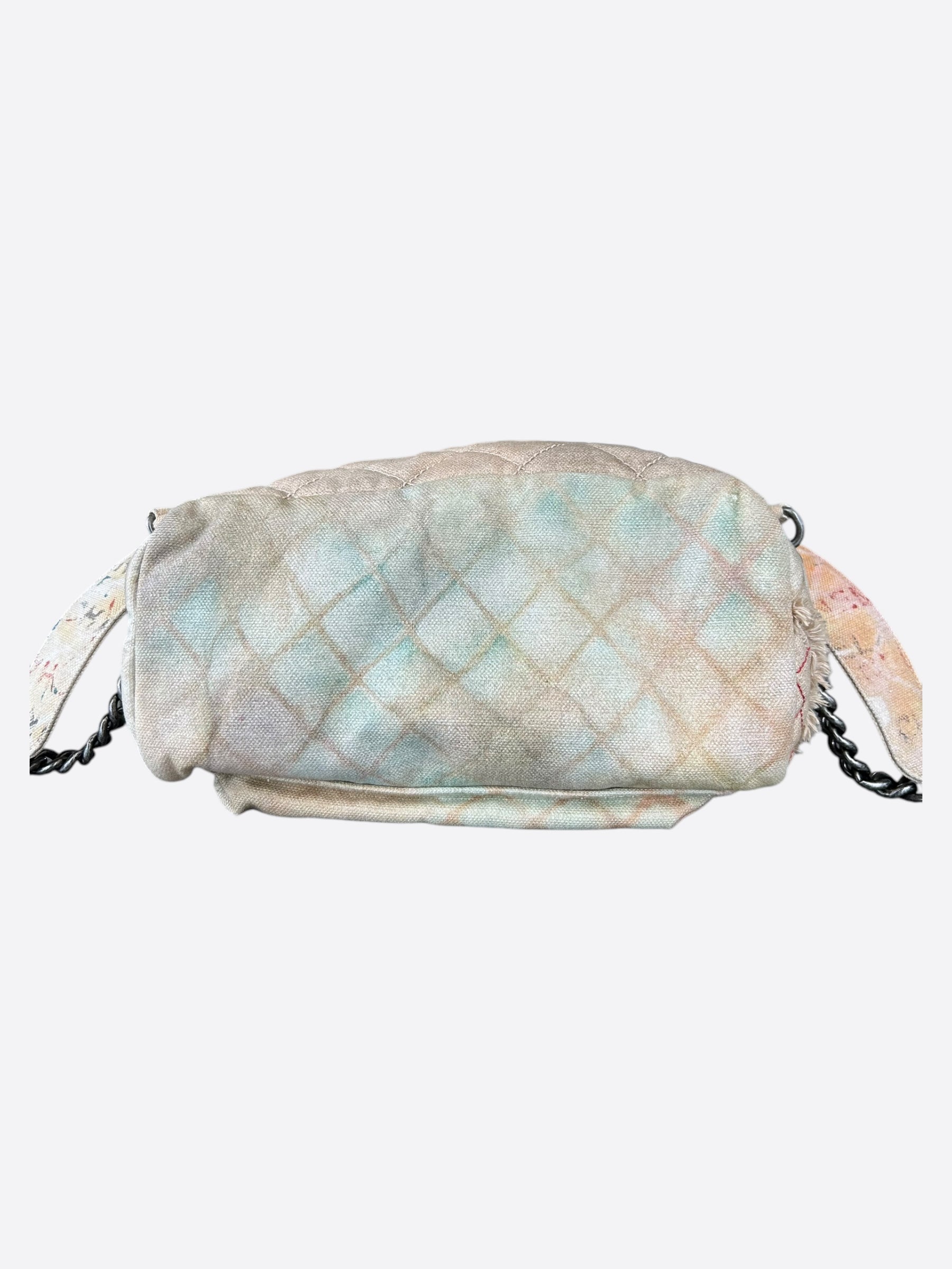 Chanel Beige & White Graffiti Backpack - Luxury Designer Backpack for Women, Trendy Street Style Fashion Accessory - Perfect for Travel, Shopping & Daily Use
