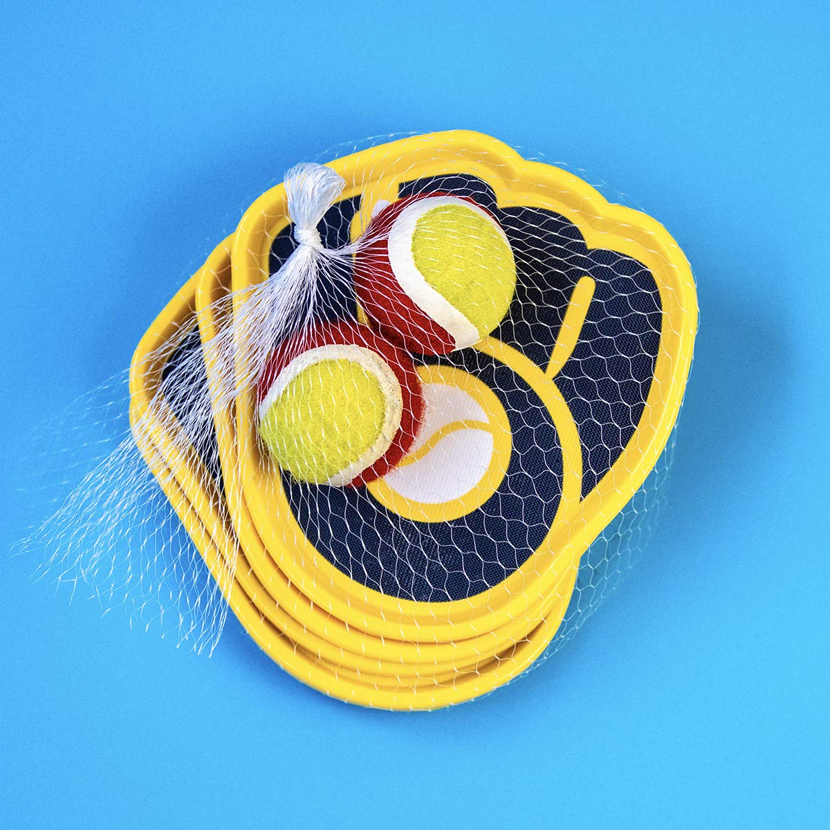 Supreme Catch Ball Game Set - 4 Paddles, 2 Balls & Storage Bag - Outdoor & Beach Toss and Catch Activity - Perfect Gift for Family Fun, Backyard Games, and Picnic Entertainment