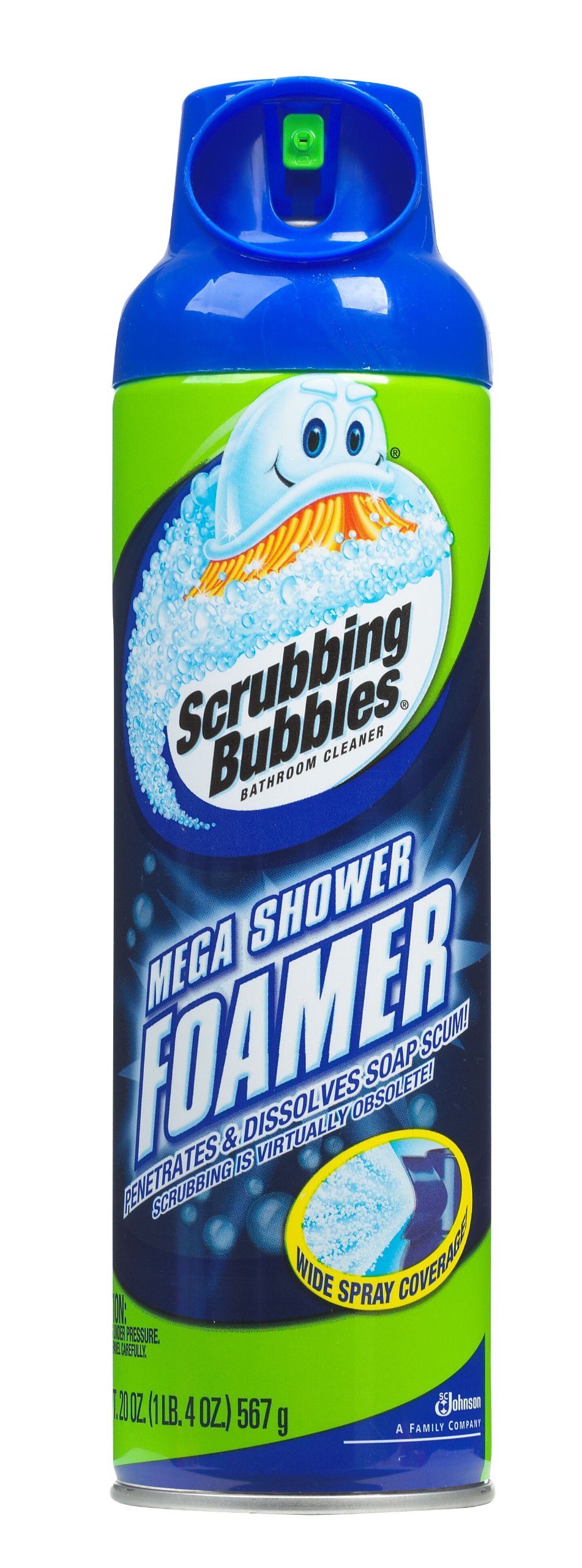 Scrubbing Bubbles Mega Shower Foaming Cleaner & Disinfectant - 20 oz (12 Pack) | Bathroom Deep Clean, Mold & Mildew Remover | Perfect for Showers, Tiles & Bathtubs