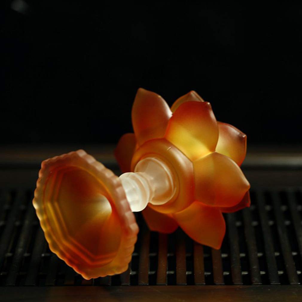 Glass Lotus Flower Candle Holders - Elegant Tealight Candle Stand for Home Decor, Wedding Party & Buddhist Meditation - Perfect for Candlelight Dinners, Spa Relaxation and Spiritual Gifts
