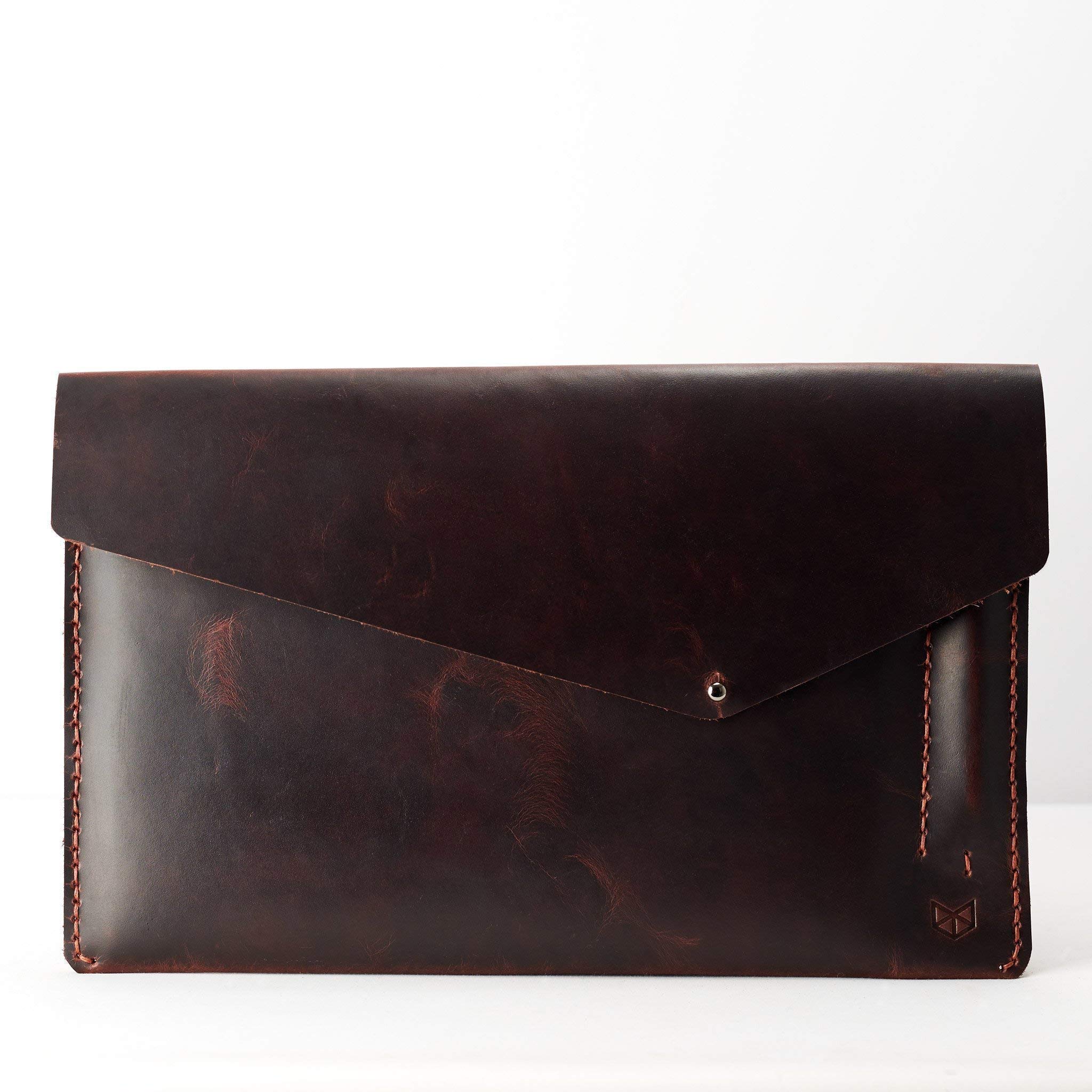 Premium reMarkable 2 Tablet Case - Handmade Red Brown Leather Folio Cover with Marker Holder | Protective Sleeve for E-ink Digital Paper | Perfect Gift for Men | Ideal for Business Professionals & Students