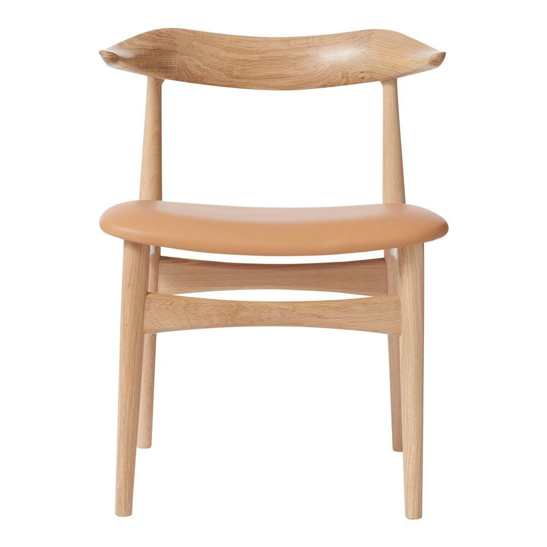 Knud Farch Cow Horn Chair Seat - Upholstered Warm Nordic Style for Living Room, Bedroom & Office Decor