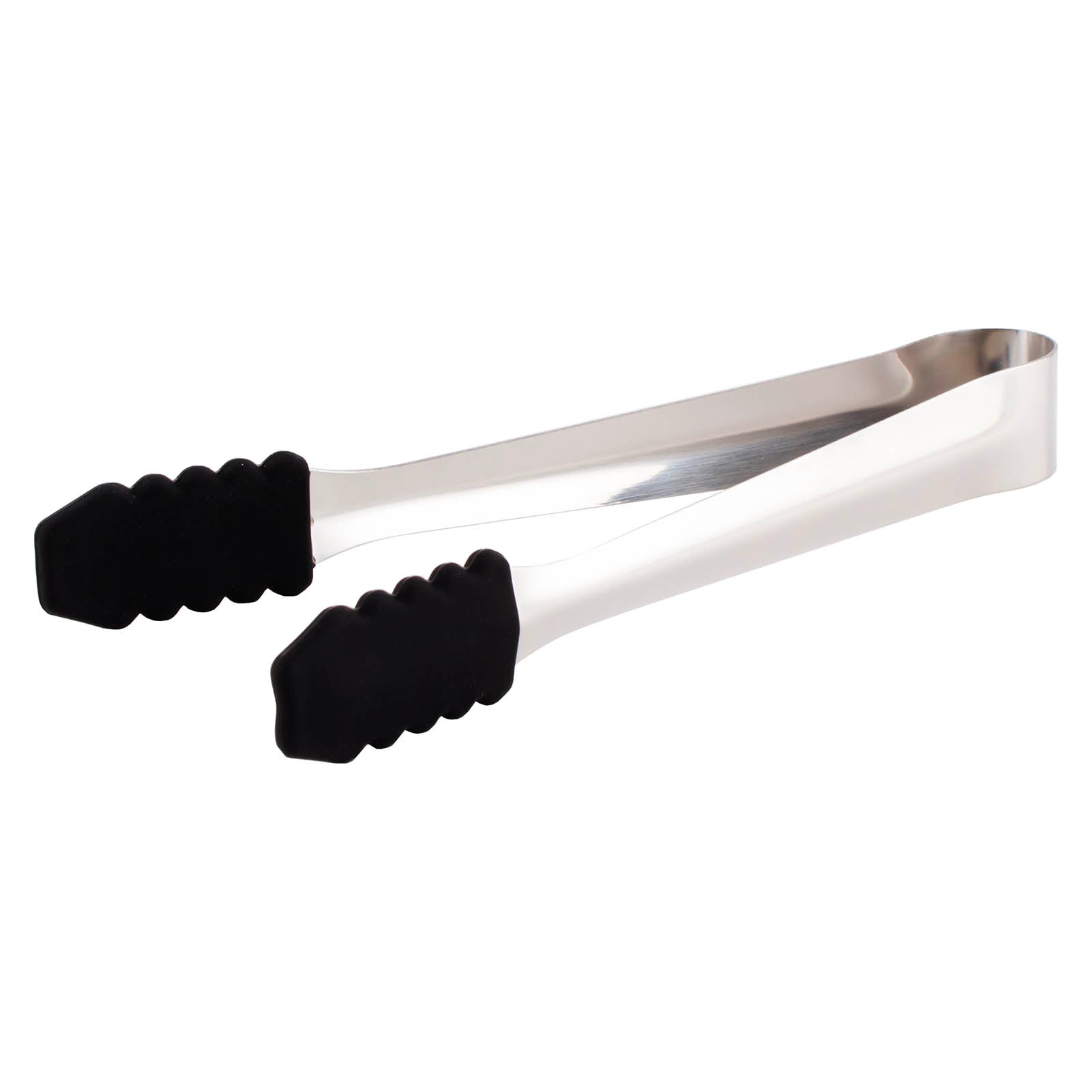 BarConic® Mini Tongs with Silicone Tips - 6 Inch Black Kitchen Tongs for Cooking, Grilling, Salad Serving & Barbecue - Heat Resistant & Non-Slip Grip