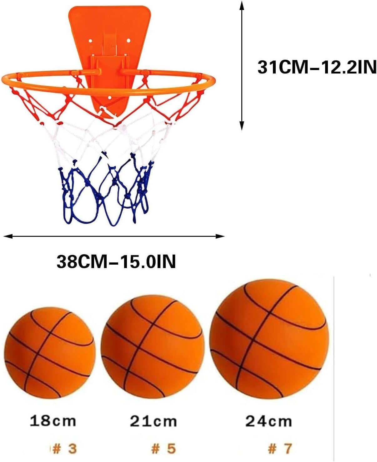 Silent Basketball - High Density Soft Training Ball for Indoor Practice | Quiet Dribbling Basketball for Home, Gym & Apartment Use | Noise-Reducing Basketball for Kids & Adults